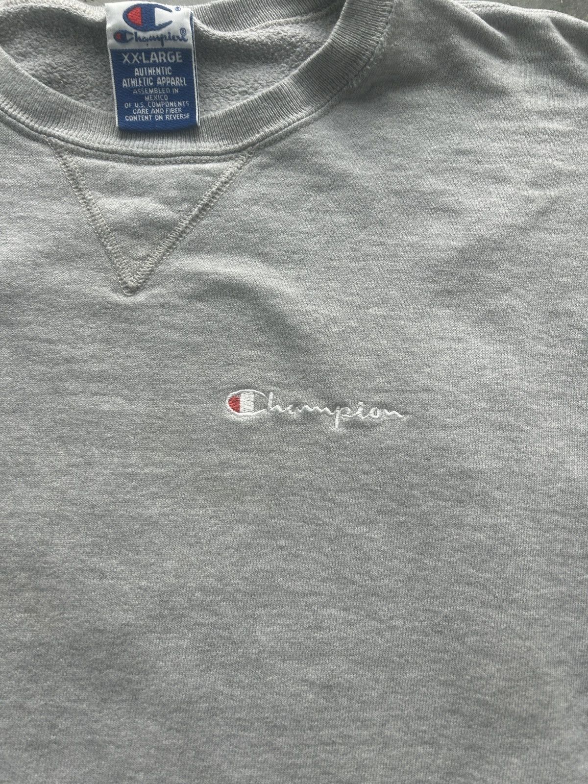 Champion × Vintage Vintage 90s Champion Script Logo Crewneck Sweatshirt Size US XXL / EU 58 / 5 - 2 Thumbnail