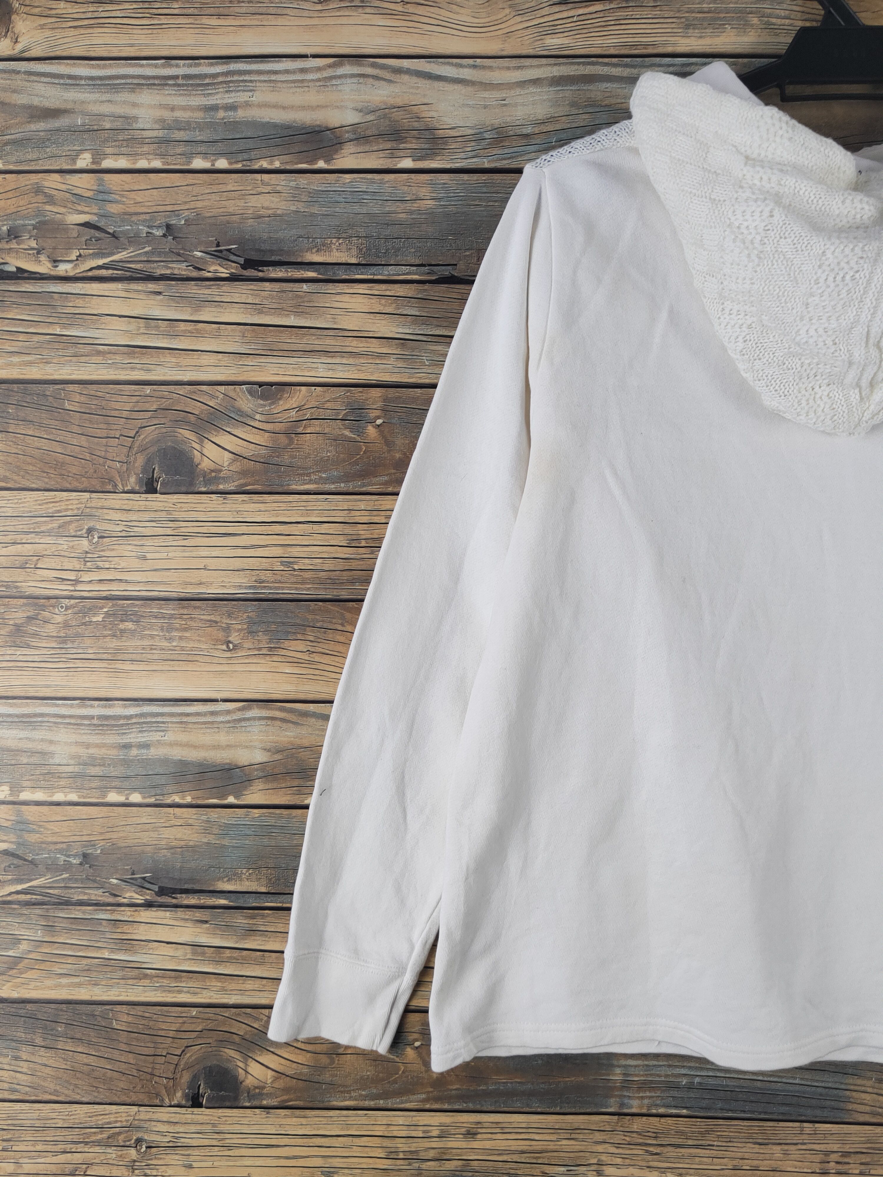 Japanese Brand DL Avail Avant Garde White Hoodie Sweatshirts #2023 Size M / US 6-8 / IT 42-44 - 9 Thumbnail