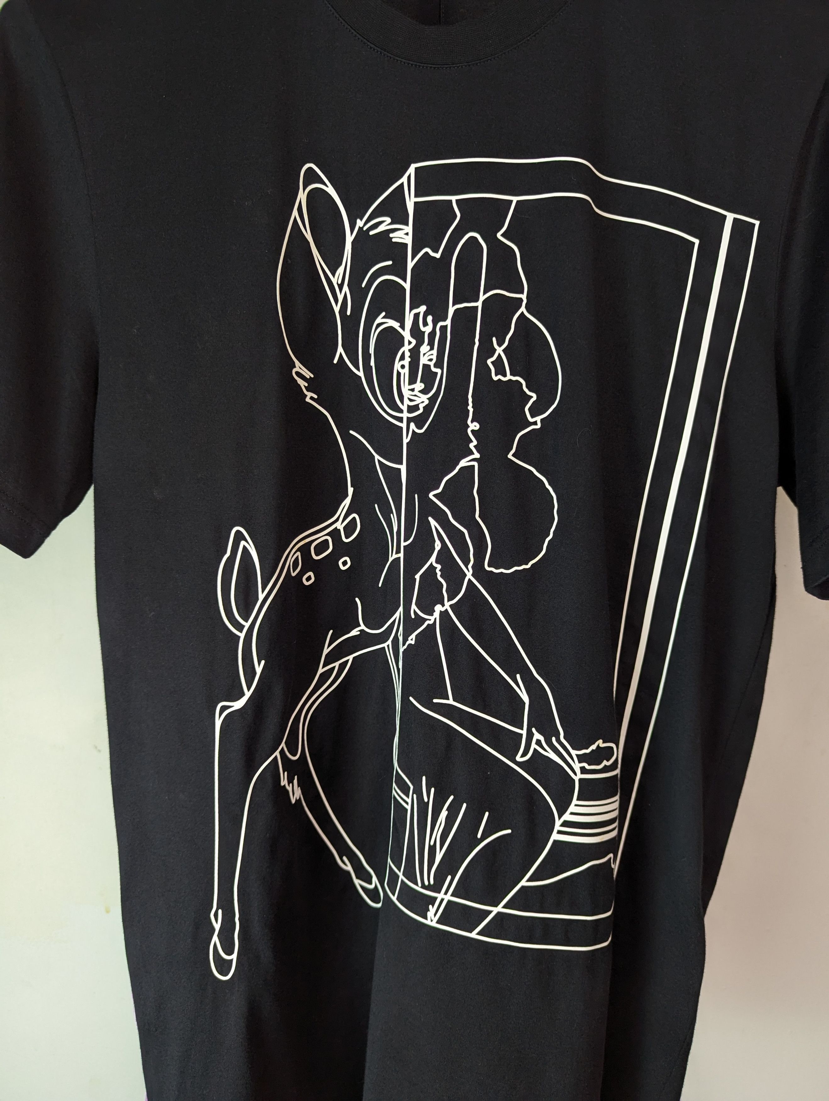 Givenchy GIvenchy white outline bambi cotton t shirt S oversized Size US S / EU 44-46 / 1 - 7 Thumbnail