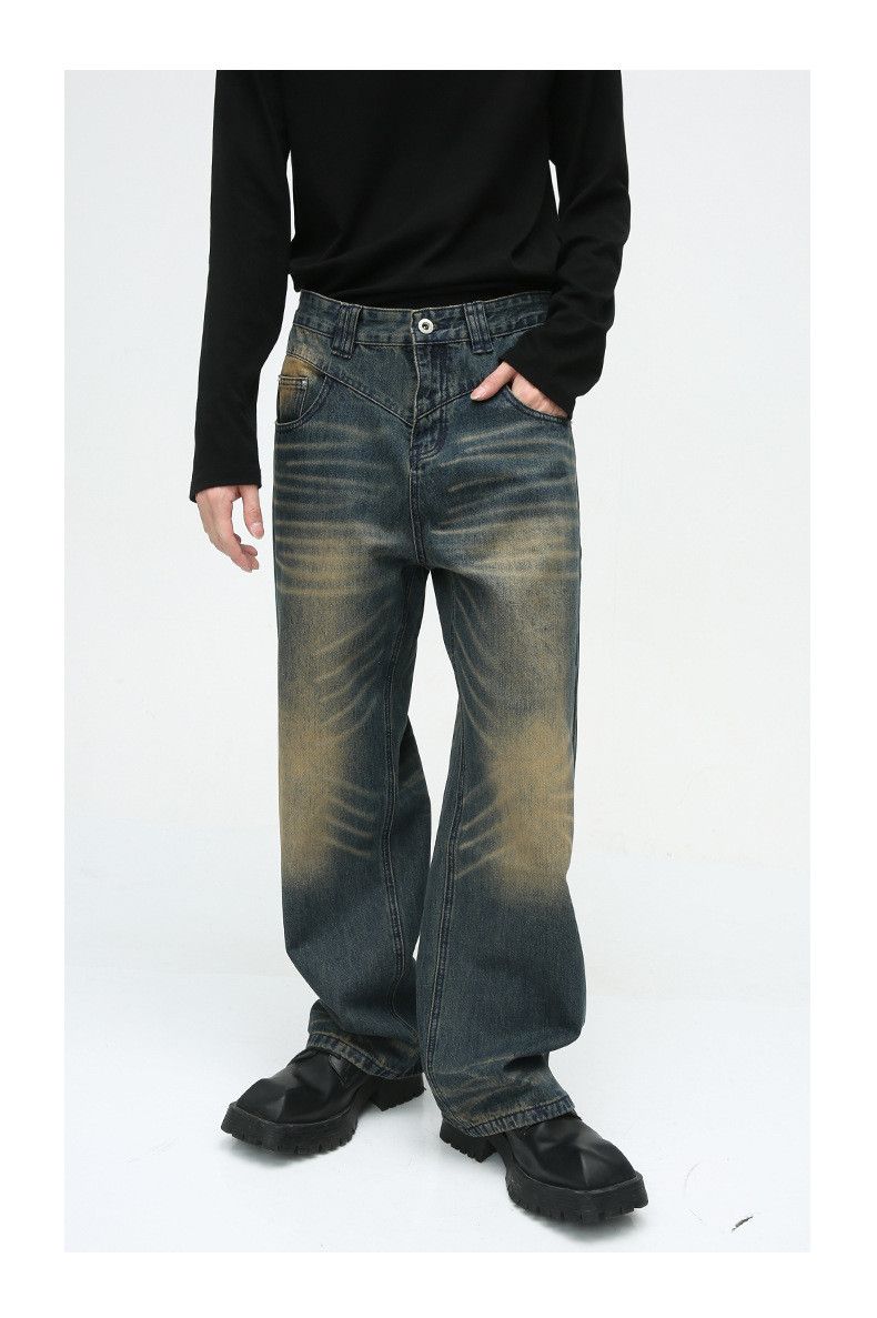 Japanese Brand × Jean American style washed vintage distressed whisker jeans y2k Size US 32 / EU 48 - 2 Thumbnail