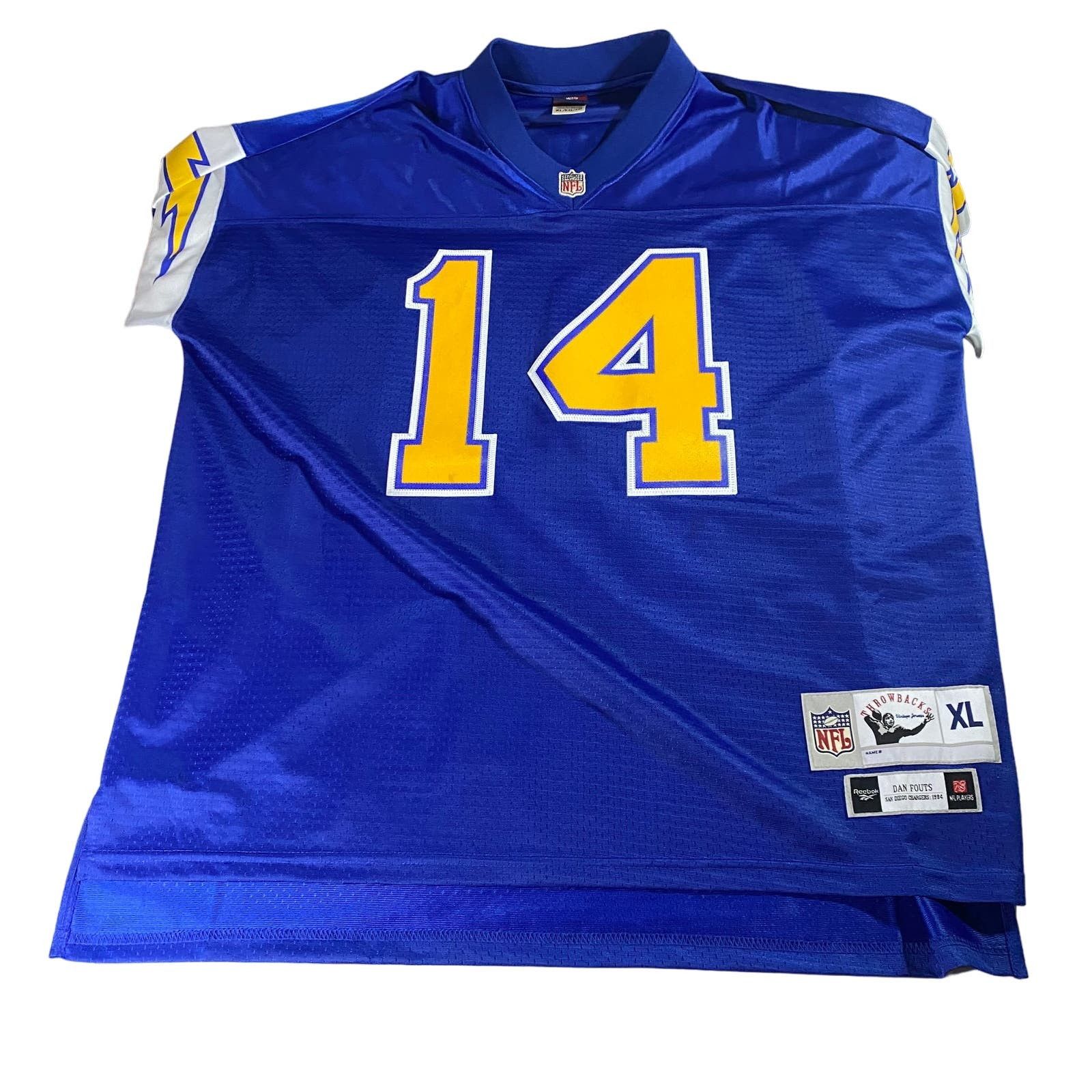 image of Reebok Gridiron Throwbacks Dan Fouts Charger Nfl Jersey XL in Blue, Men's