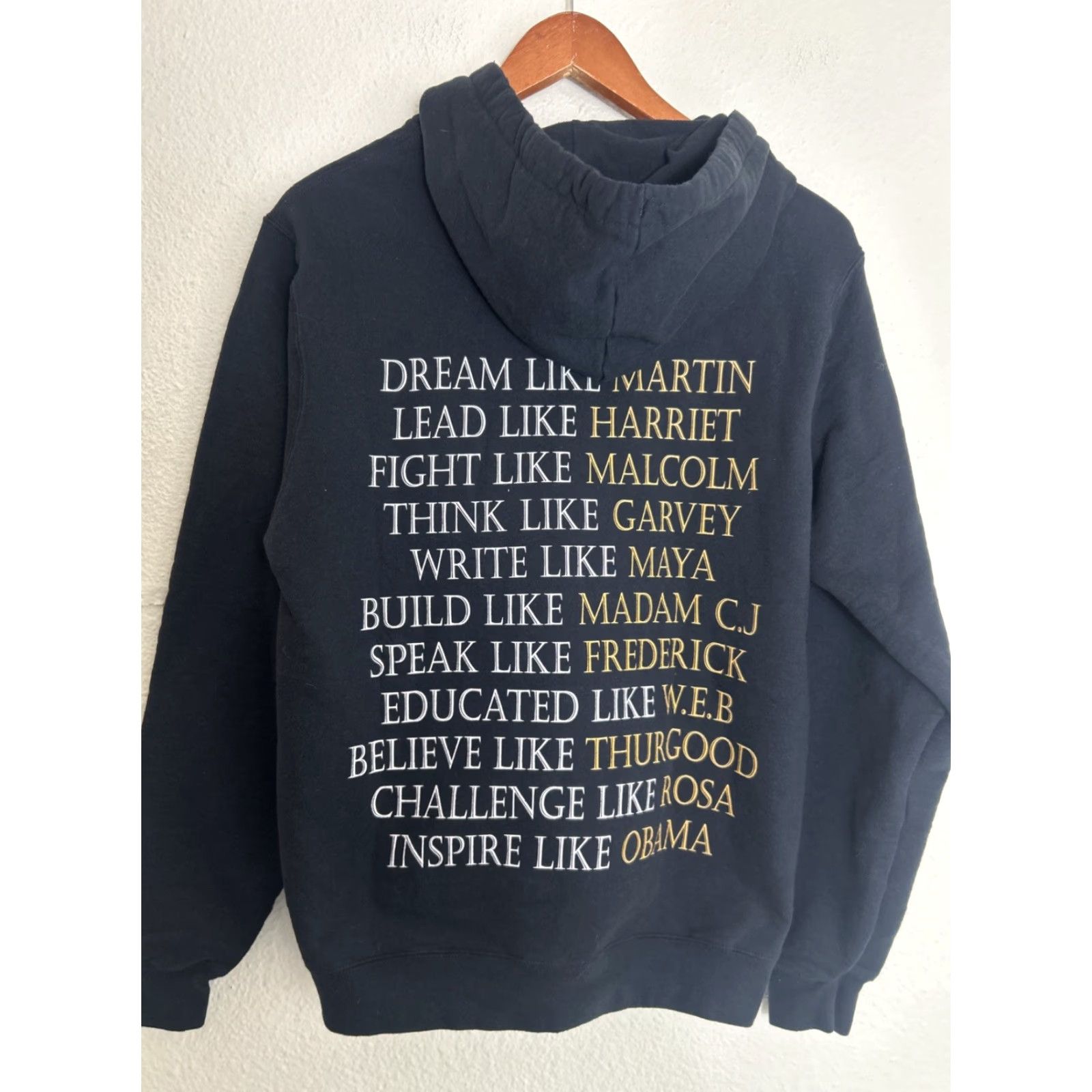 Port & Company Dream Like Martin Harriet Malcom Garvey Graphic Hoodie Size Medium Black Full Zip Men's M Graphic Zip Hoodie Size US M / EU 48-50 / 2 - 2 Thumbnail