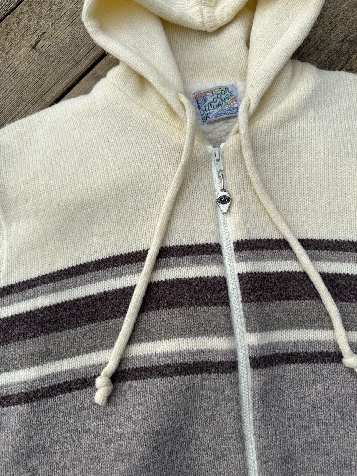 Vintage Vintage 80s Outdoor Exchange Sherpa Wool Blend Hoodie XL Size US XL / EU 56 / 4 - 3 Thumbnail