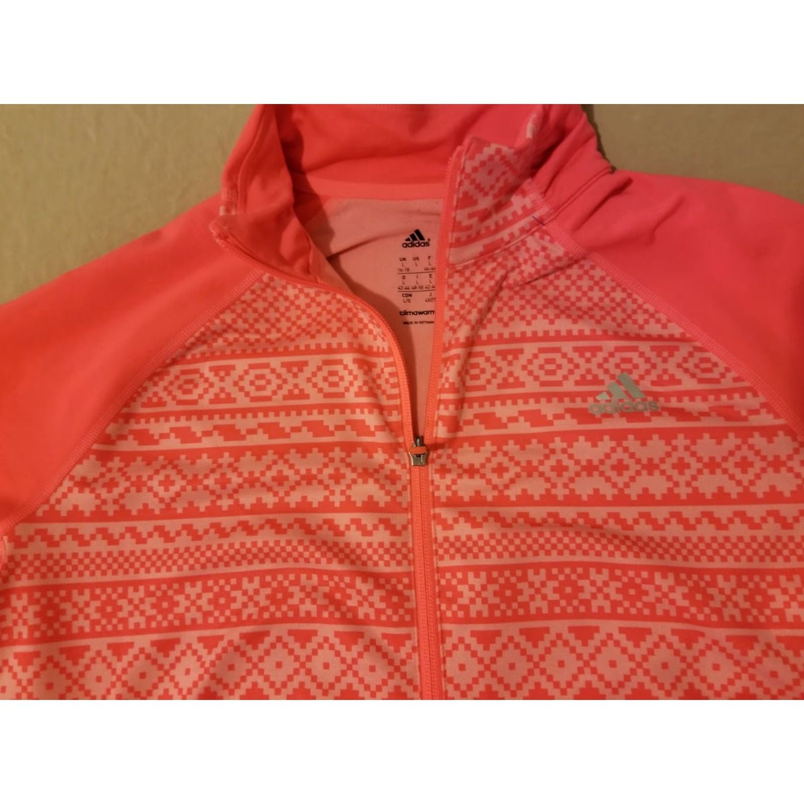 Adidas adidas Womens Half Zip Sweatshirt Orange Athletic Pullover Sweatshirt L Regular Zip Activewear Womens Adidas Athletics Athletic Shirt Size L / US 10 / IT 46 - 2 Thumbnail