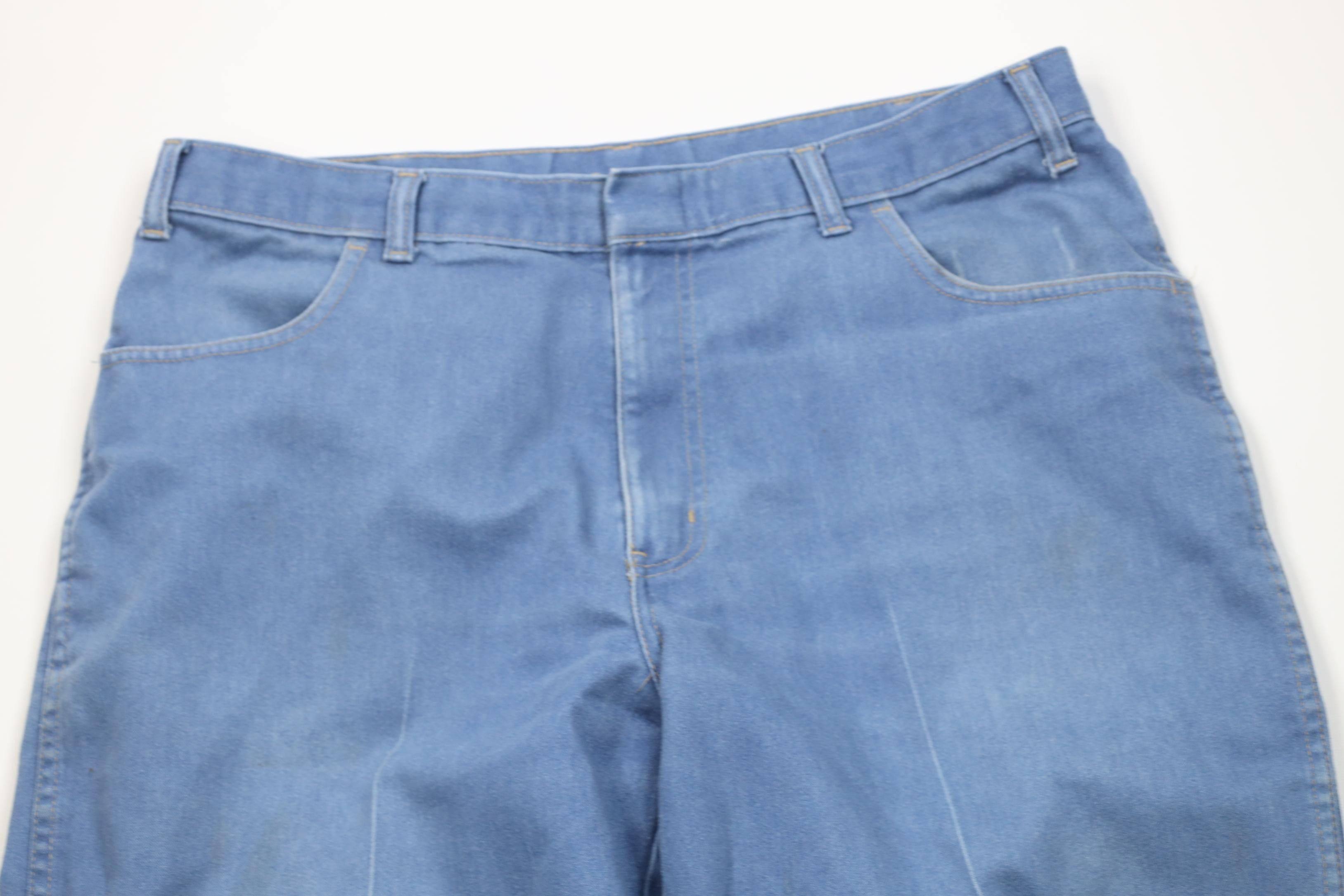 Vintage Vintage 90s Streetwear Flared Wide Leg Denim Jeans Blue Size US 38 / EU 54 - 2 Thumbnail