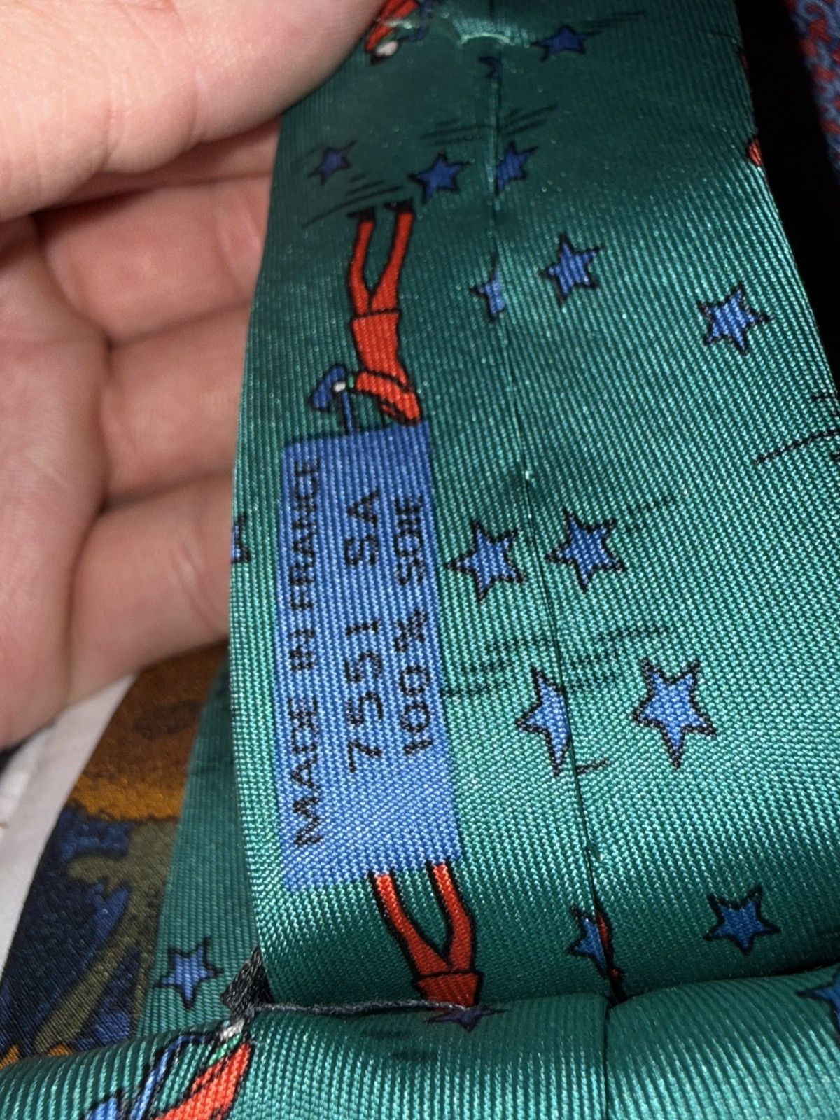 Hermes Hermes Tie 7551 SA Jazz Saxophonist Green 100% Silk MIFrance Size ONE SIZE - 8 Thumbnail