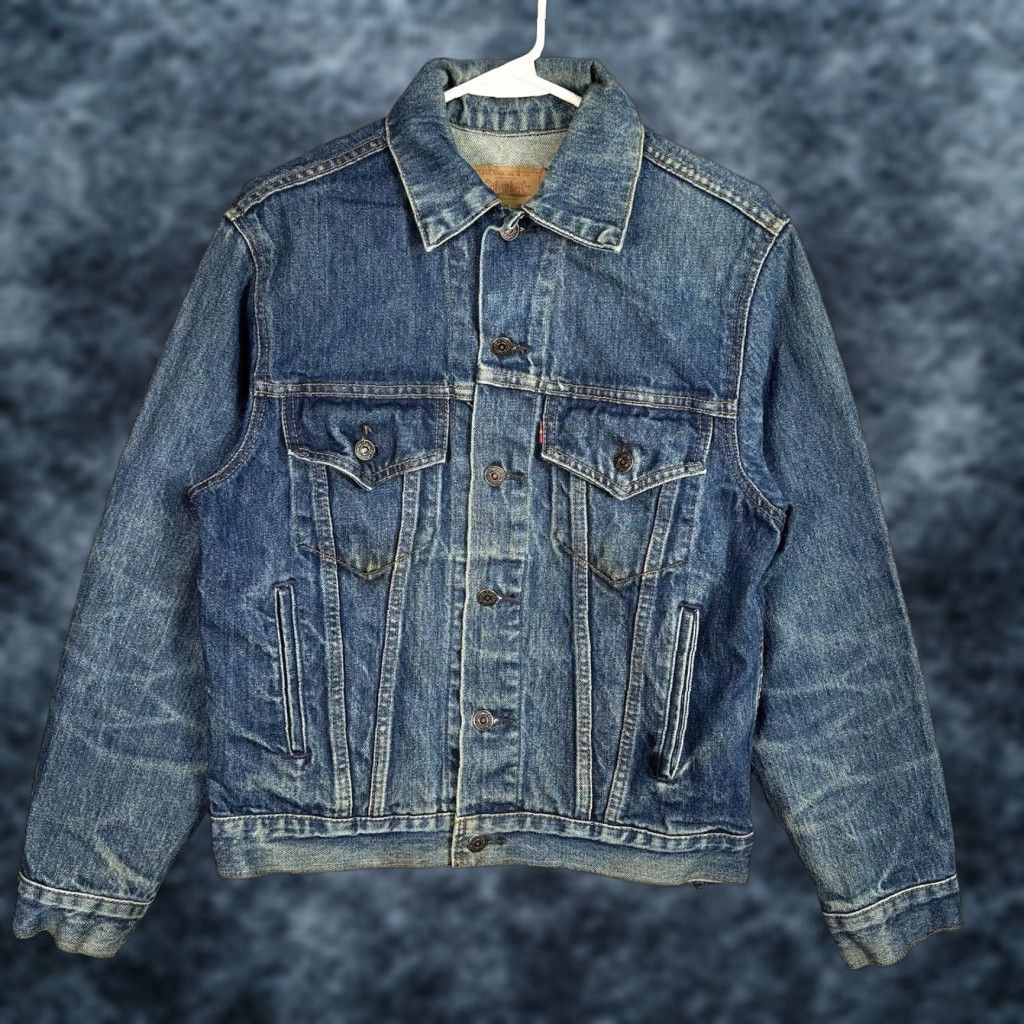Levi's VINTAGE Levi's Denim Trucker Jacket Mens 38 Blue 80s Levis Strauss Shirt Jacket Mens Size US XXS / EU 40 - 1 Thumbnail