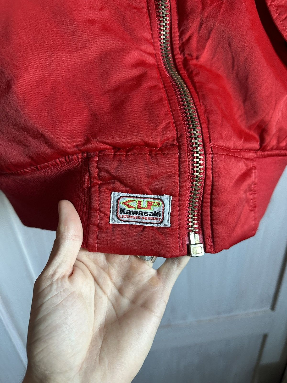 Japanese Brand × Vintage Kawasaki Vintage MA-1 bomber jacket japanese motor moto Size US L / EU 52-54 / 3 - 5 Thumbnail
