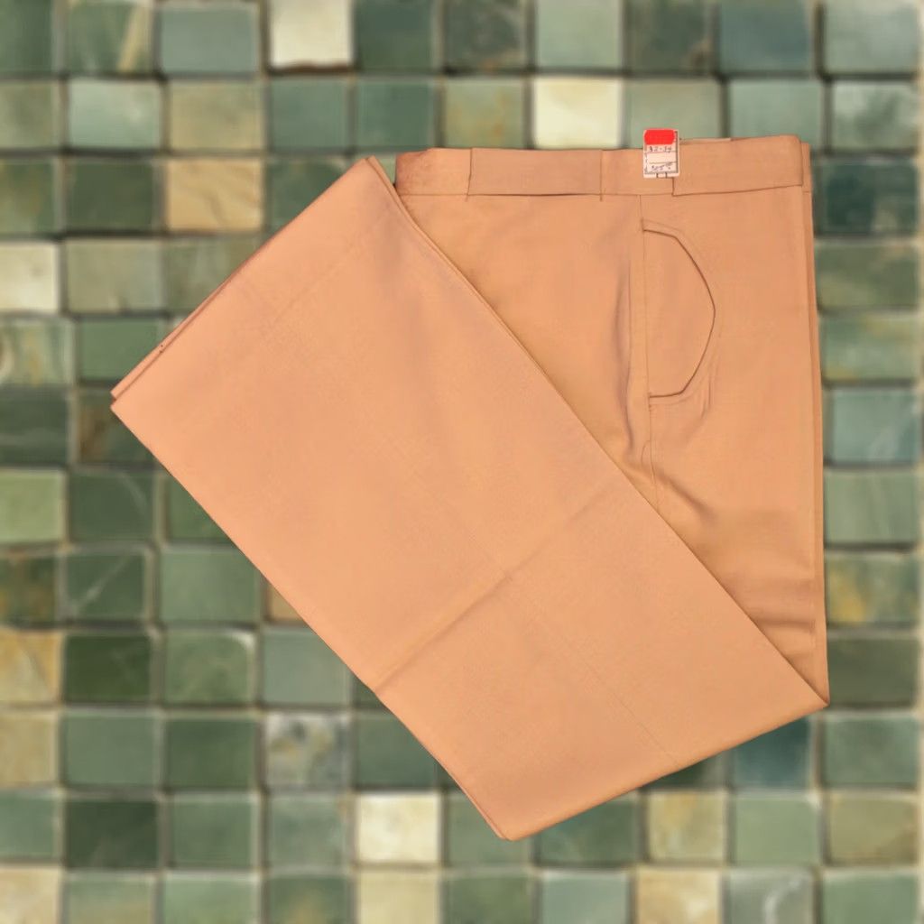 Bell VINTAGE Men's VTG NOS 1970s Khaki Flare Pants 32x32.5 70s Disco Bell Bottoms Male Size US 32 / EU 48 - 1 Thumbnail