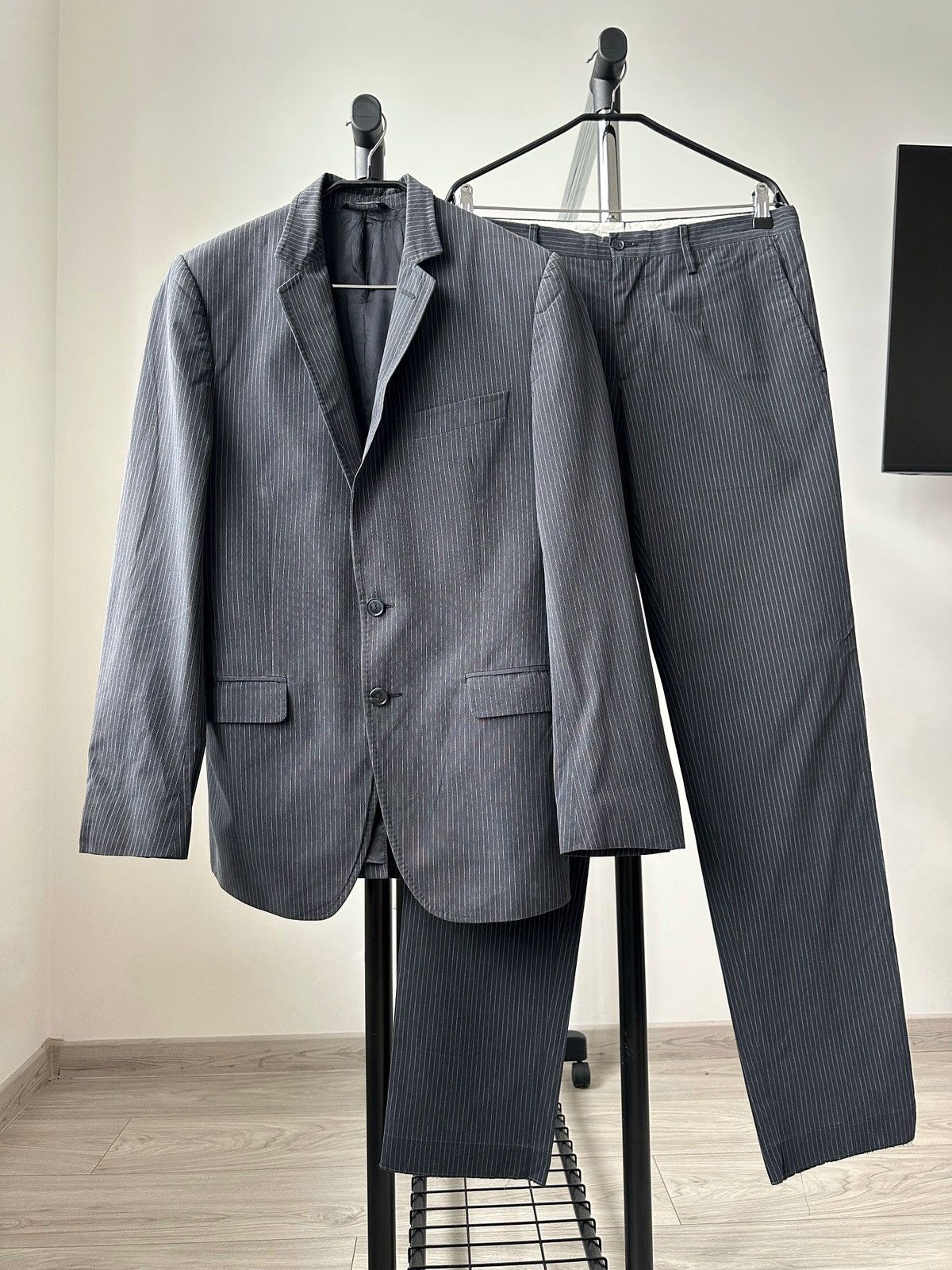 Dolce & Gabbana Vintage Dolce & Gabbana Luxury Striped Suit Blazer Pants Size 48S - 3 Thumbnail