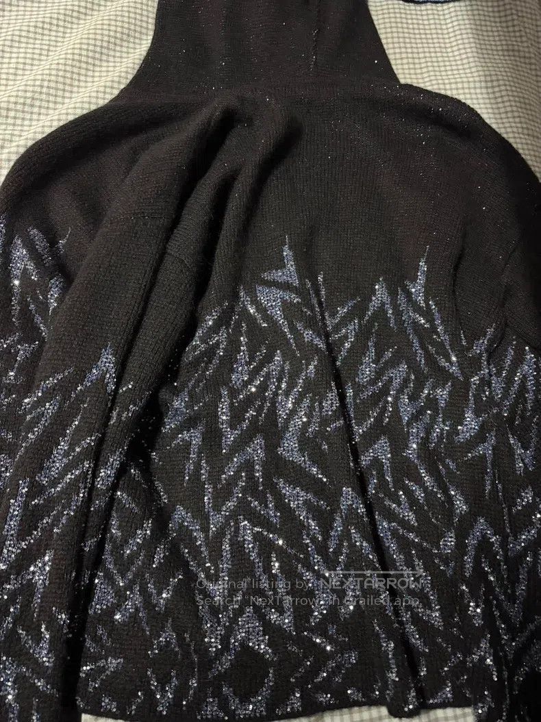 Saint Laurent Paris Saint Laurent Paris Blue Scale Lightning Cardigan Size US M / EU 48-50 / 2 - 2 Thumbnail