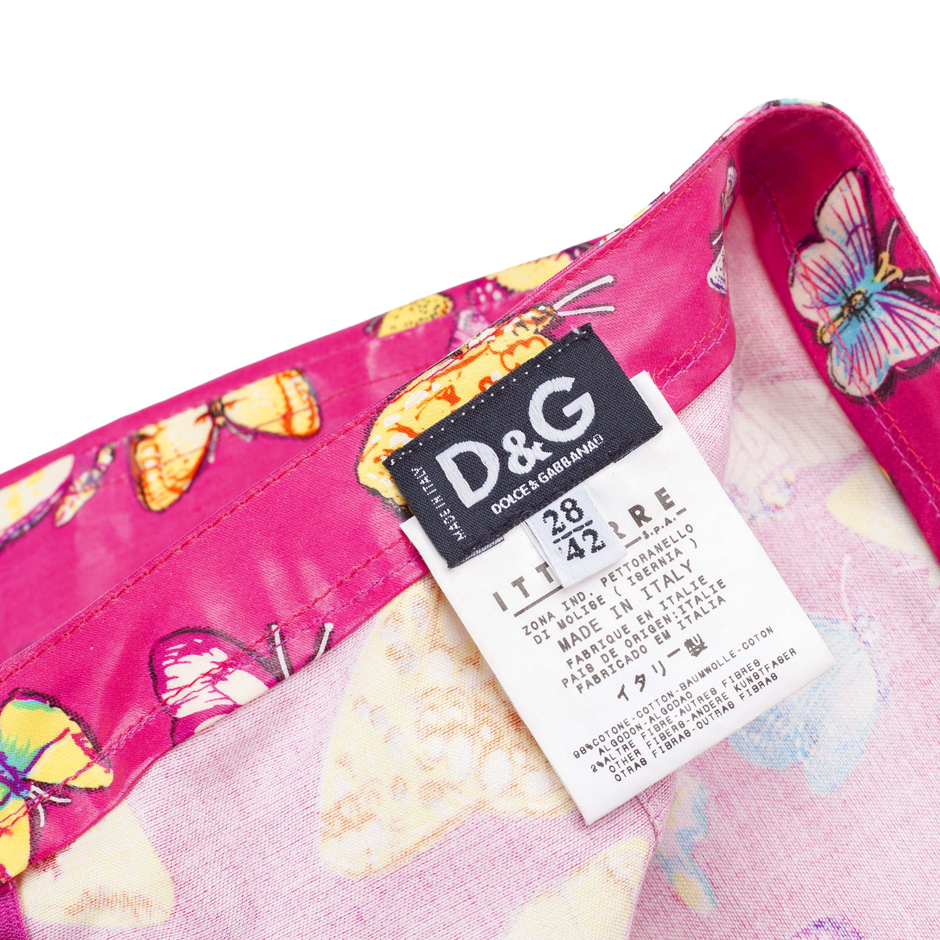Dolce & Gabbana Dolce & Gabbana FW 2000 Butterflies Print Midi Pencil Skirt Size 28" / US 6 / IT 42 - 9 Thumbnail