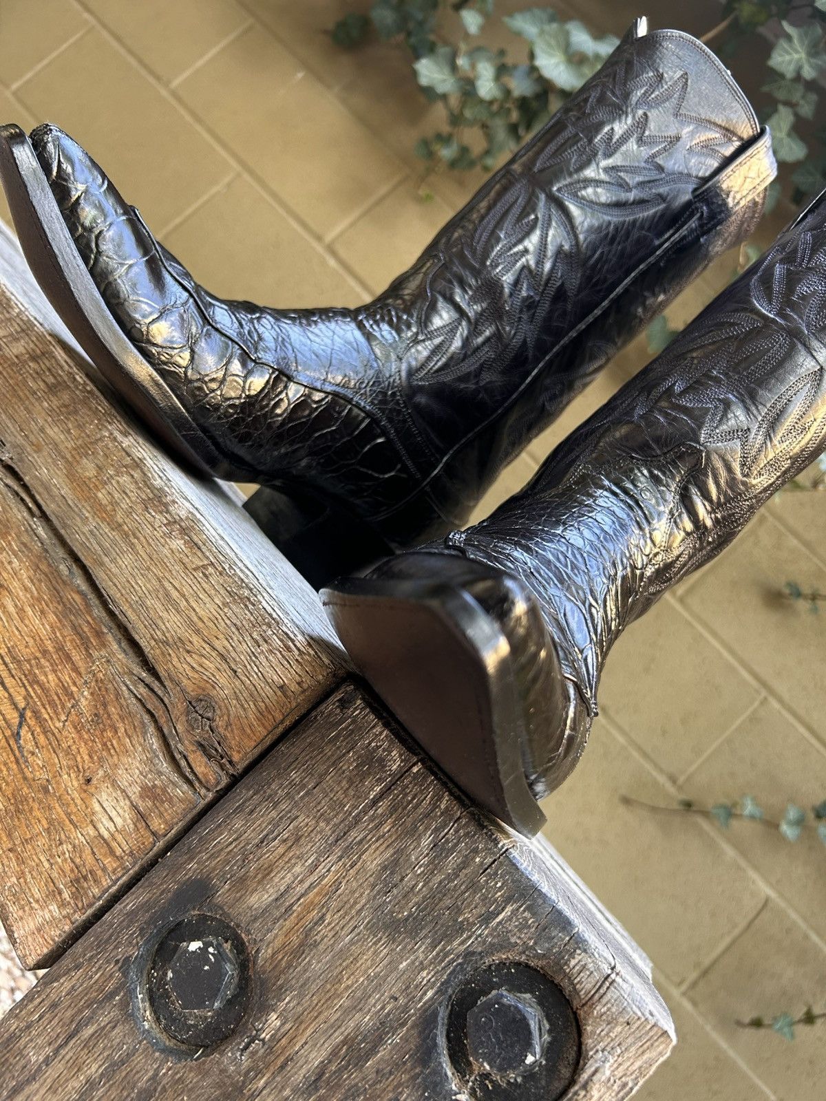 Justin Boots Justin Pre-Ban Genuine Sea Turtle Cowboy Boots Size 9.5 D Size US 9.5 / EU 42-43 - 7 Thumbnail