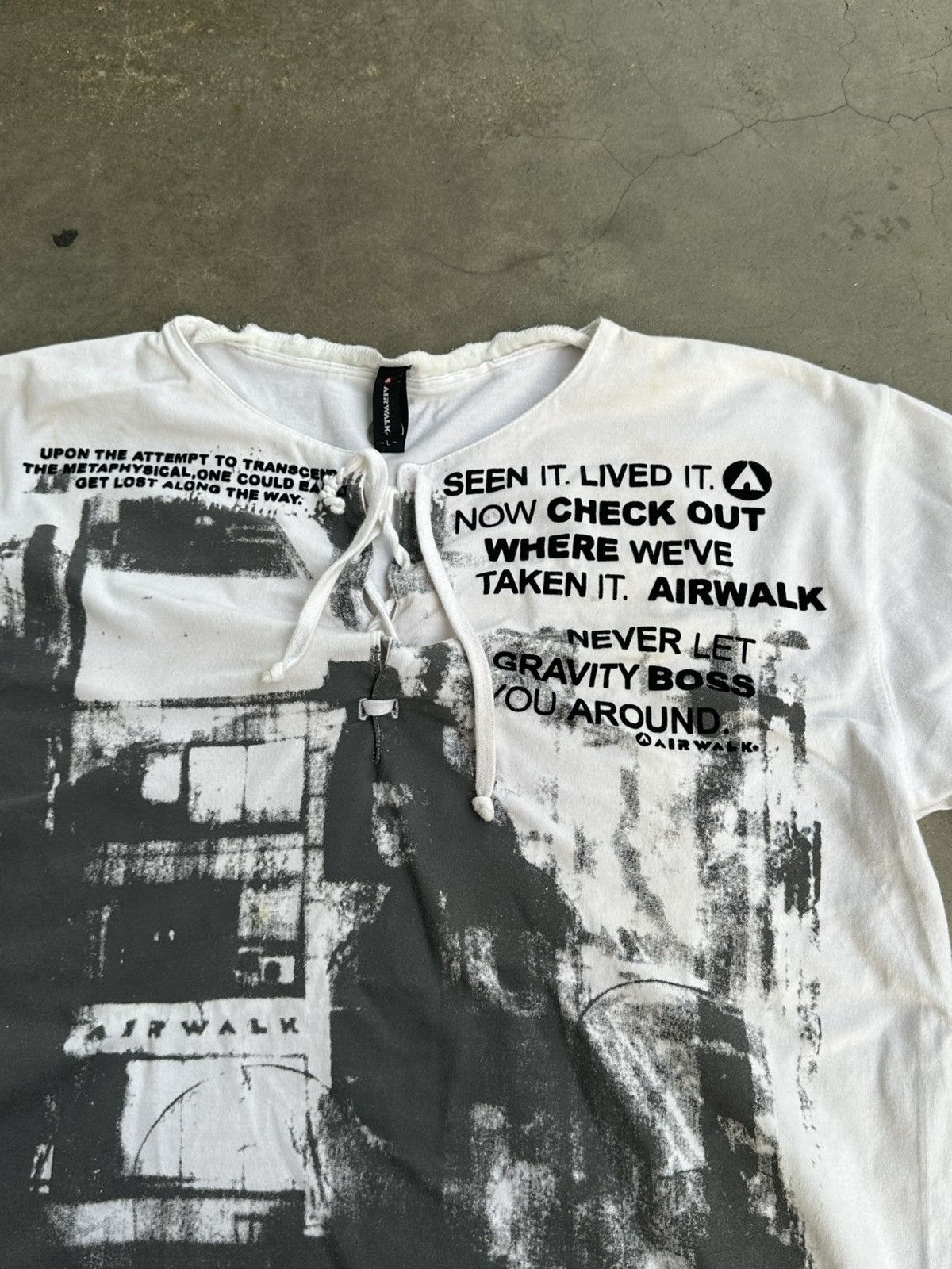Airwalk Y2K Airwalk Laces Poem Shirt Goth Punk Size US M / EU 48-50 / 2 - 2 Thumbnail