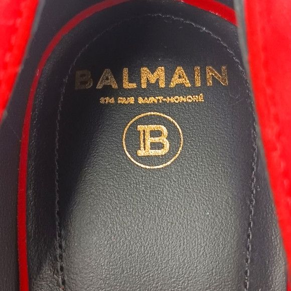 Balmain Balmain Women's Red Ruby Decollete Stiletto Heels - EU37/US7 Size US 7 / IT 37 - 9 Thumbnail
