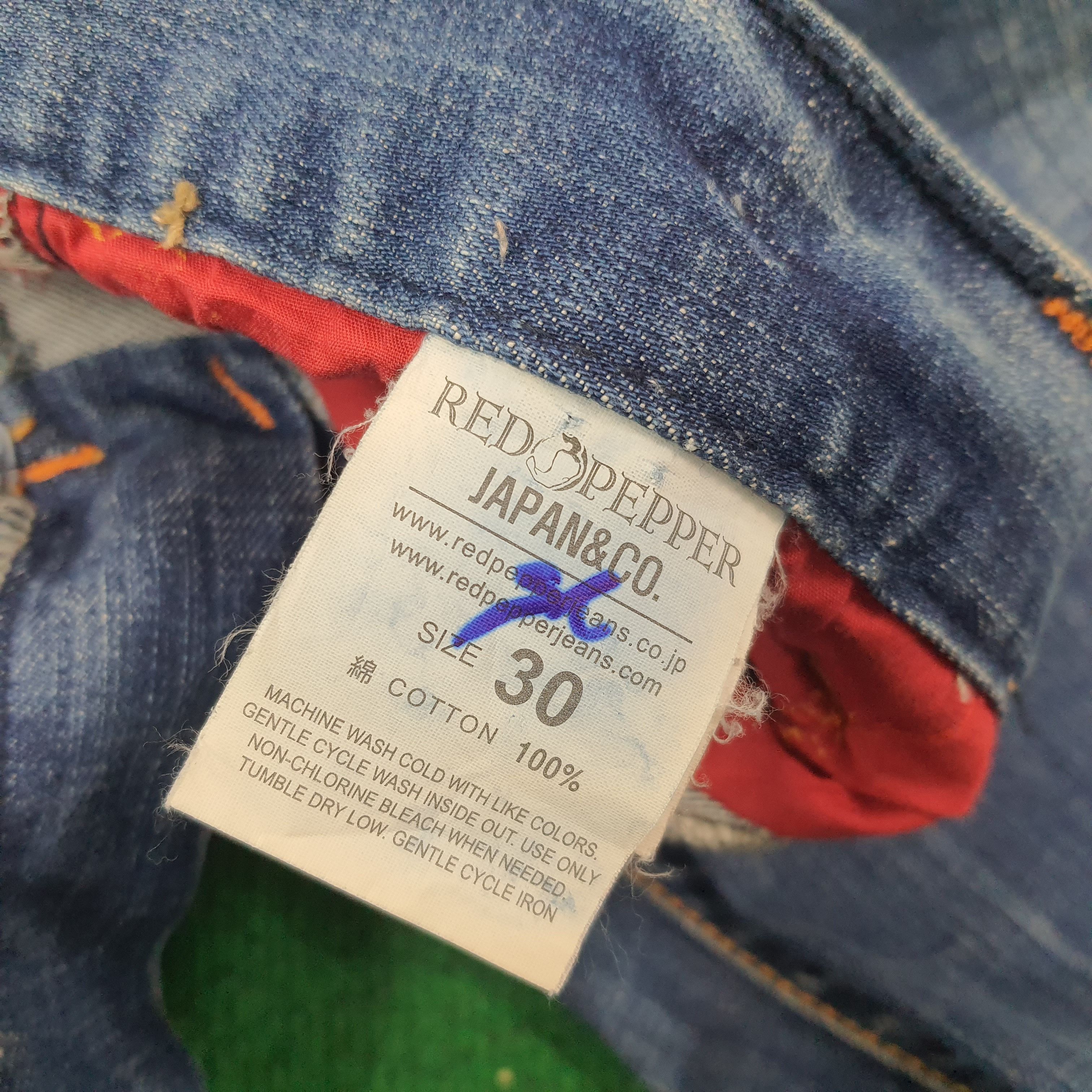 Japanese Brand Vintage Red Pepper Japan Denim Y2k Jeans C258N8 Size US 32 / EU 48 - 9 Thumbnail