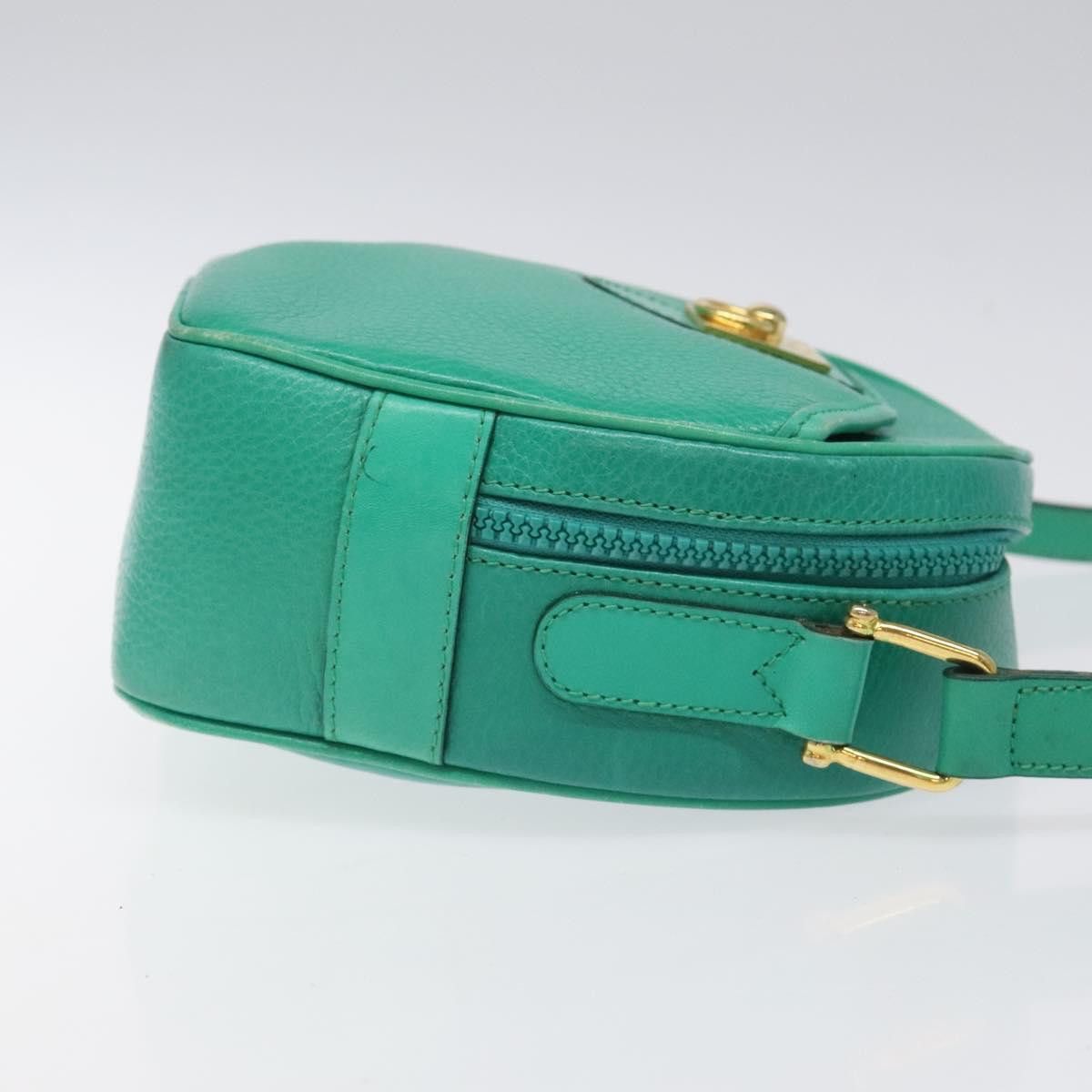 Celine CELINE Shoulder Bag Leather Green Gold Size ONE SIZE - 4 Thumbnail