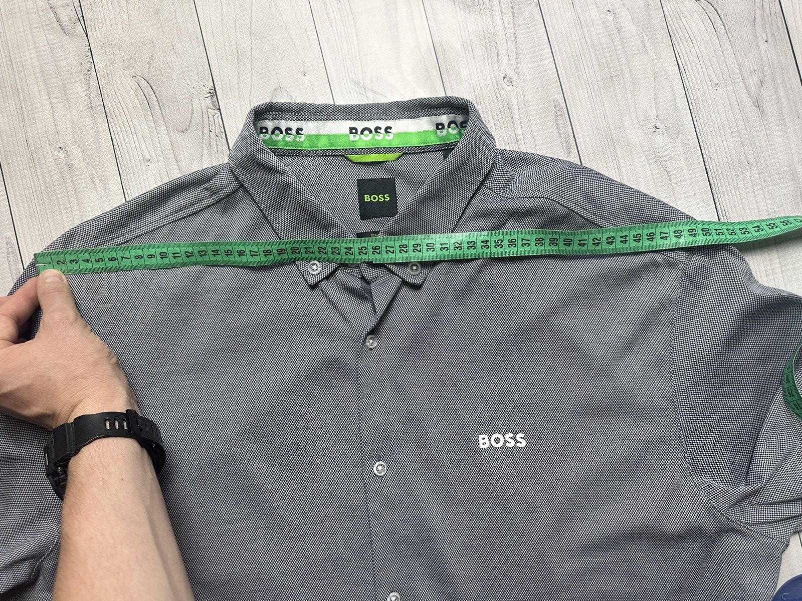 Hugo Boss Hugo Boss shirt logo grey size XL Size US XL / EU 56 / 4 - 8 Thumbnail