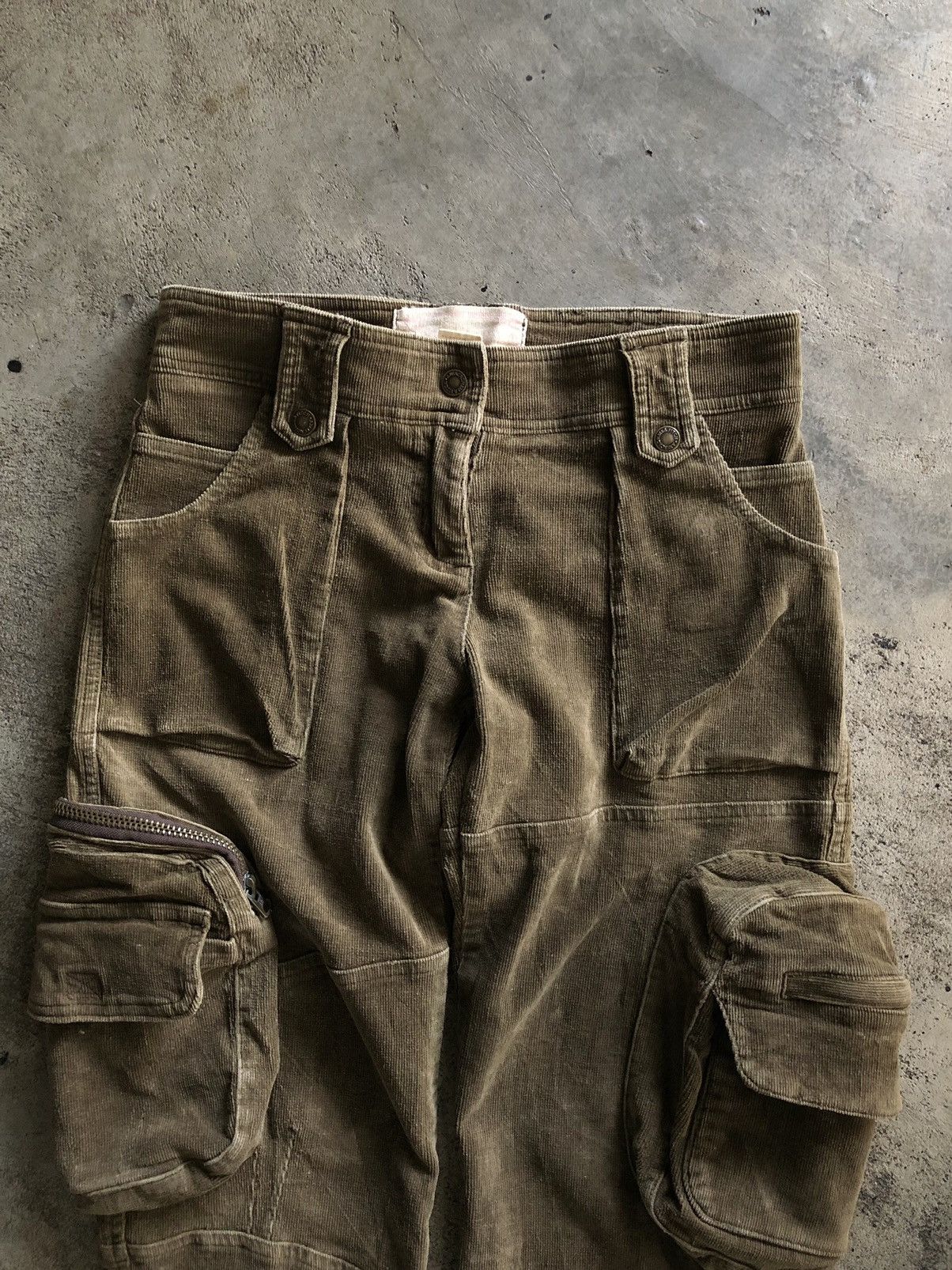 If Six Was Nine JAPANESE ABERCROMBIE & FITCH CORDU CARGO PANTS FLARED Size US 30 / EU 46 - 5 Thumbnail