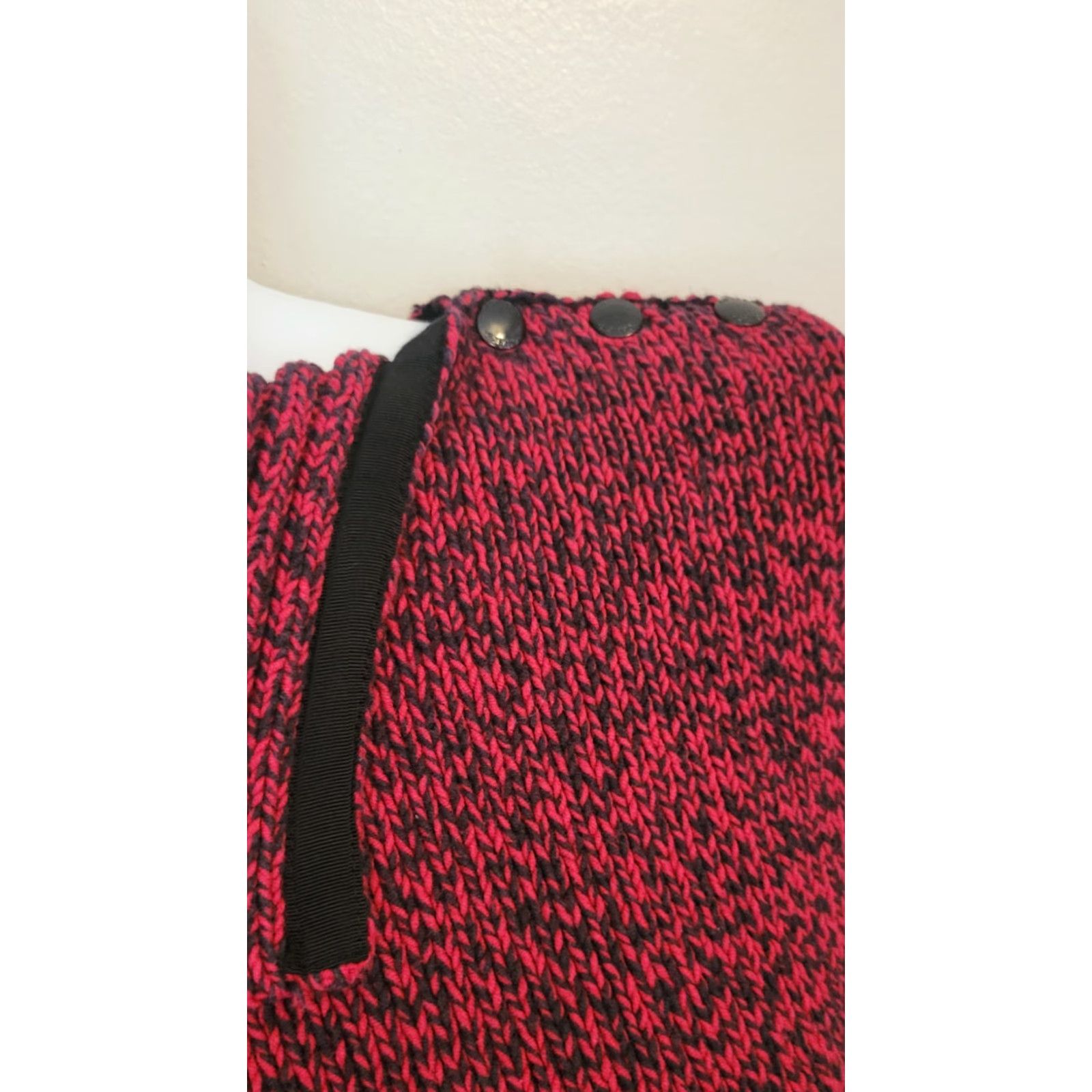 Chaps Chaps Sweater 2XL Women Knit Pullover Cowl Neck Red Black Long Sleeve Cotton Acrylic Plus Size Woman, Casual, Travel, Business Size XXL / US 16-18 / IT 52-54 - 2 Thumbnail