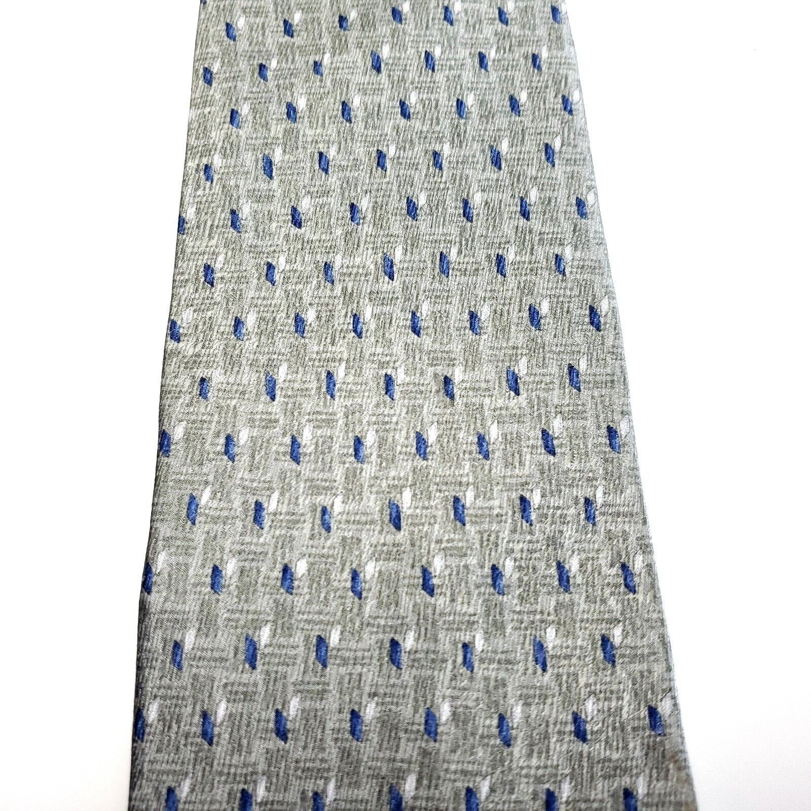 Croft & Barrow Croft & Barrow Silk Tie Gray Blue Geometric Print Wide Size ONE SIZE - 2 Thumbnail