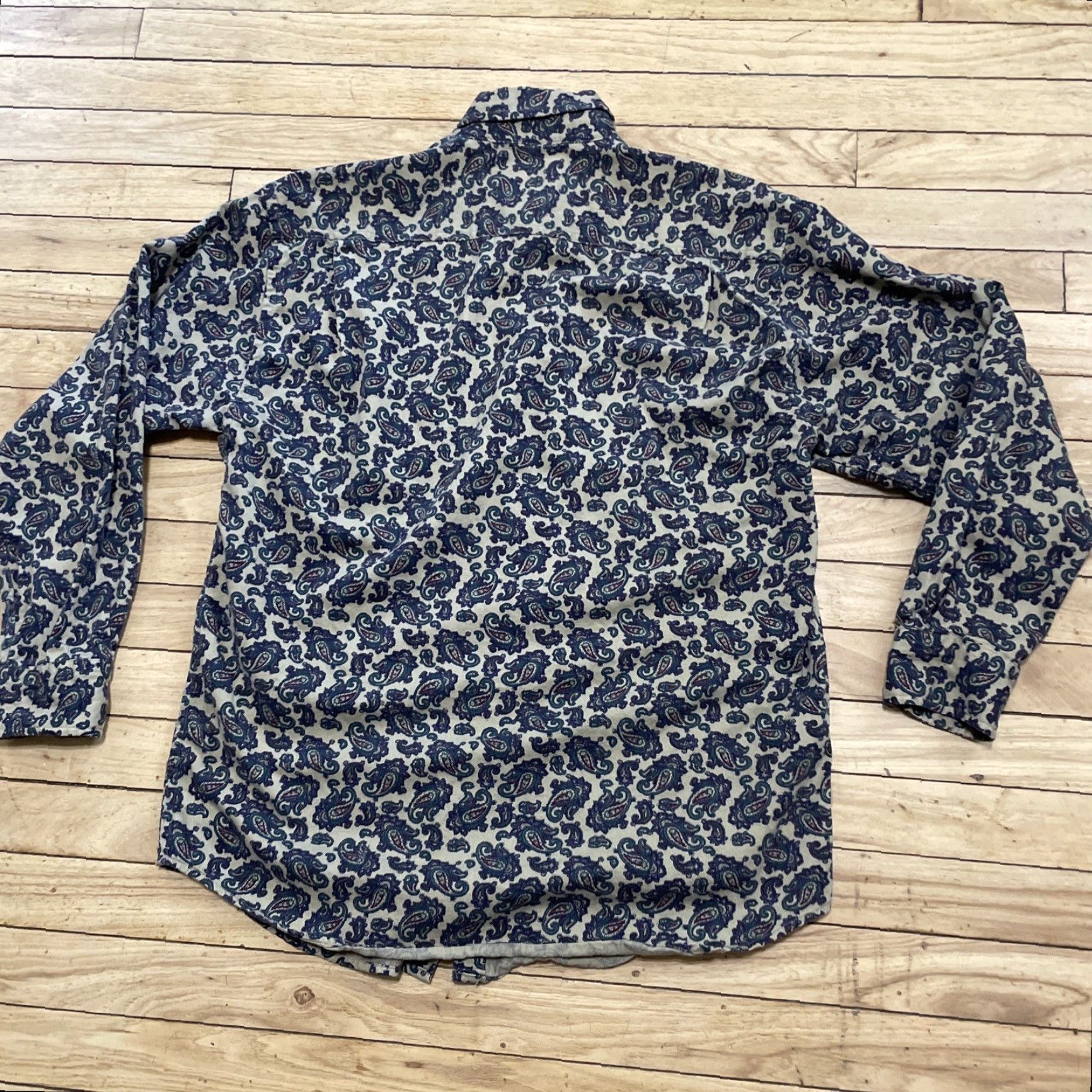 Vintage VINTAGE Cambridge Classics Paisley Shirt Men M Brown Green Western Cowboy Long Sleeve Size US M / EU 48-50 / 2 - 2 Thumbnail