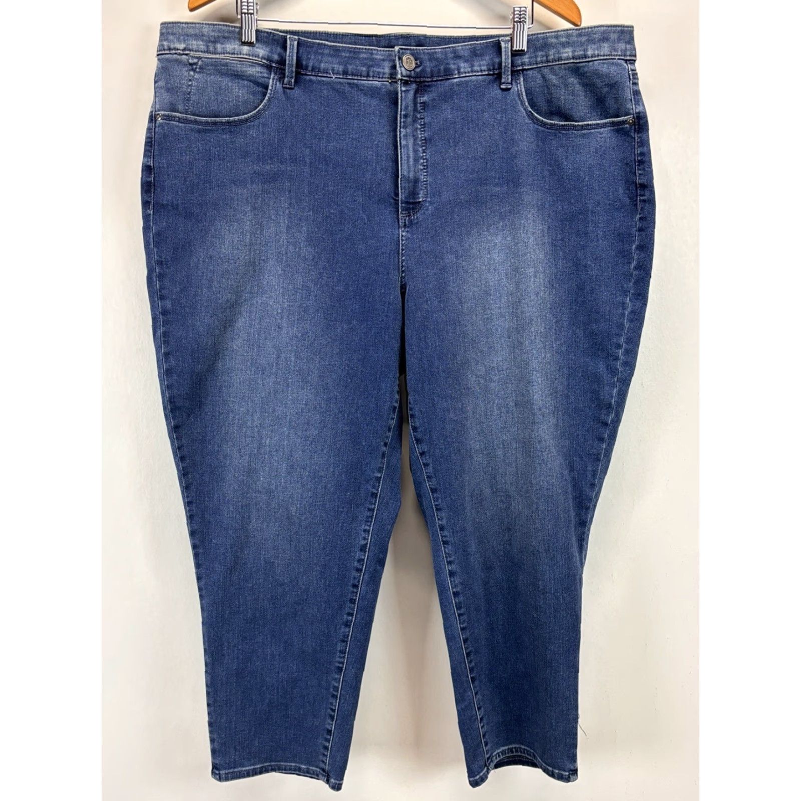 Talbots Talbots Jeans Jegging High Rise Crop 22W Plus Stretch Womens Blue Denim 25in Inseam Mens? Size 40" / US 18 - 2 Thumbnail