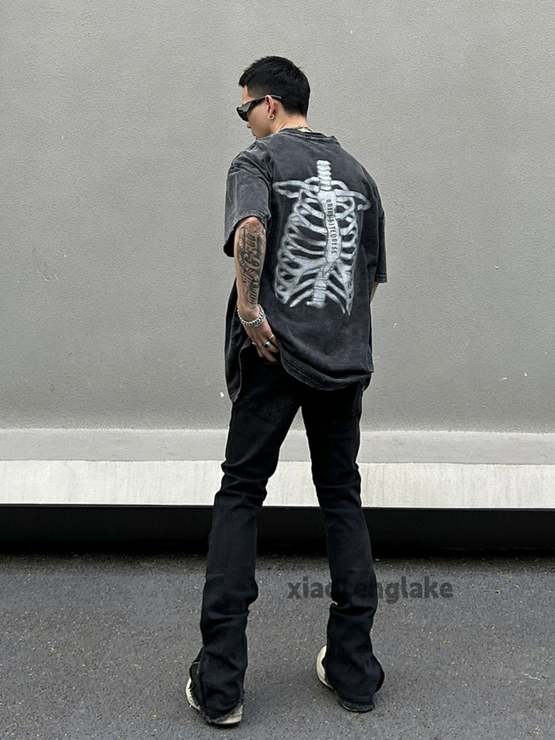 Jean × Vintage washed faded zipper utility punk grunge flared jeans Size US 32 / EU 48 - 5 Thumbnail