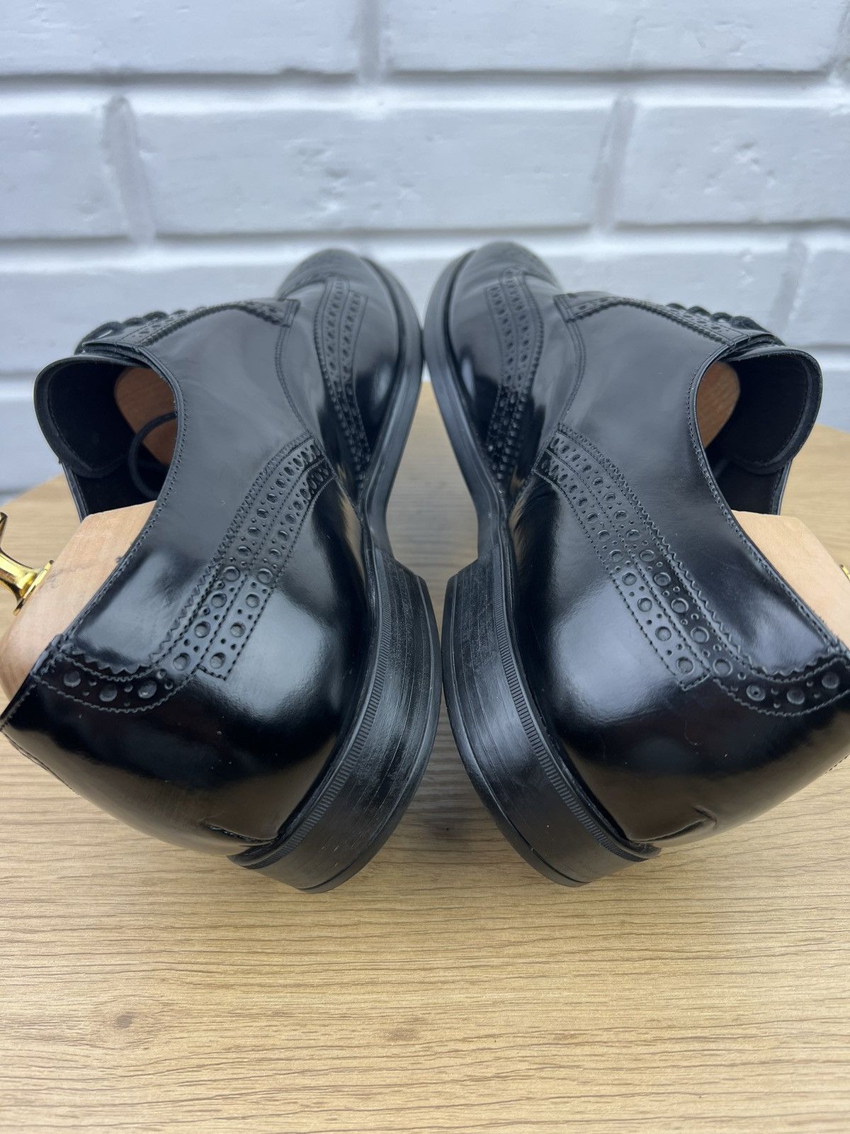 Prada PRADA MILANO Derby Brogues Leather Shoes Wingtip Black Men’s Size US 11 / EU 44 - 10 Thumbnail