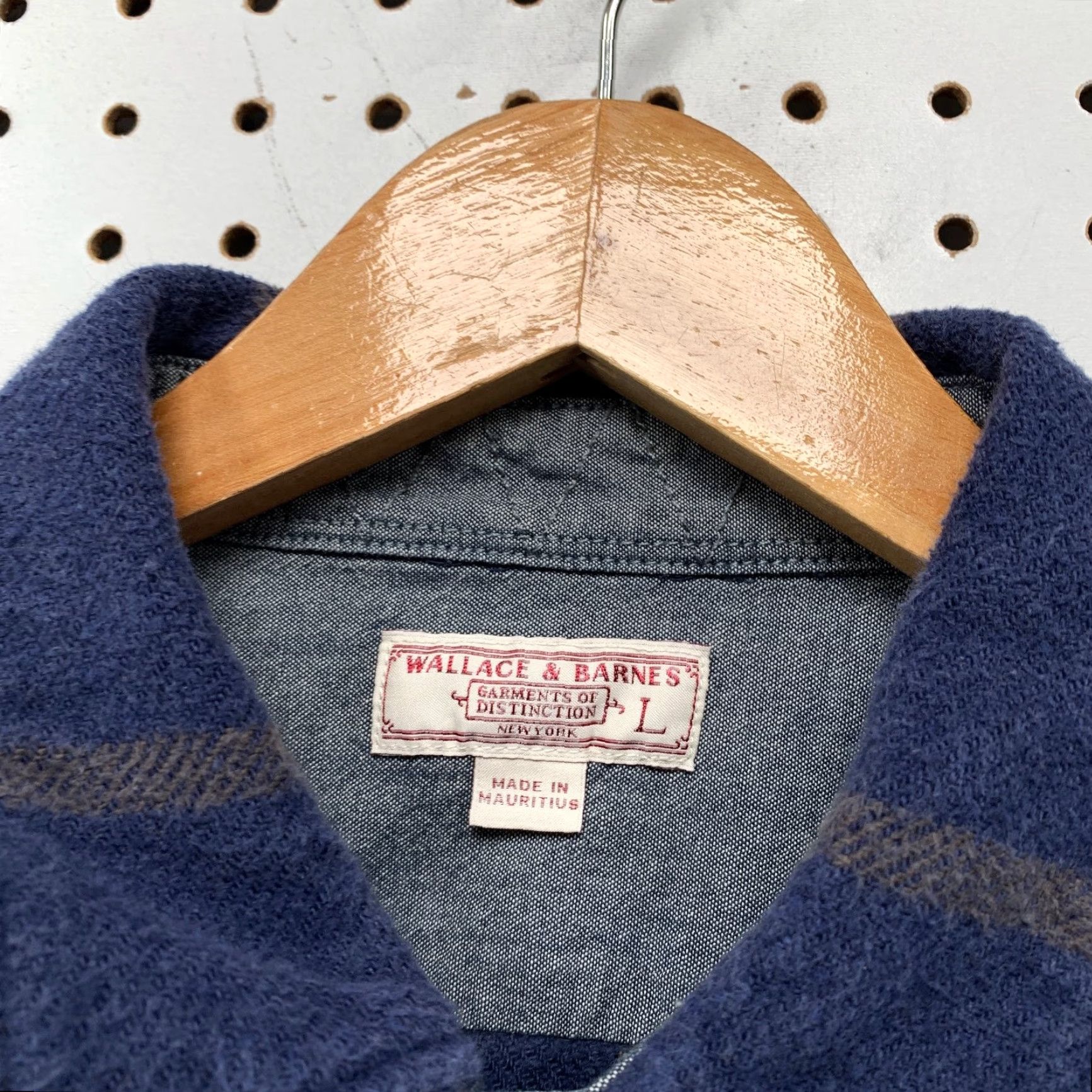 Wallace & Barnes VINTAGE JCREW Wallace & Barnes Shirt Mens Large Blue Button Up Plaid Flannel Size US L / EU 52-54 / 3 - 4 Thumbnail