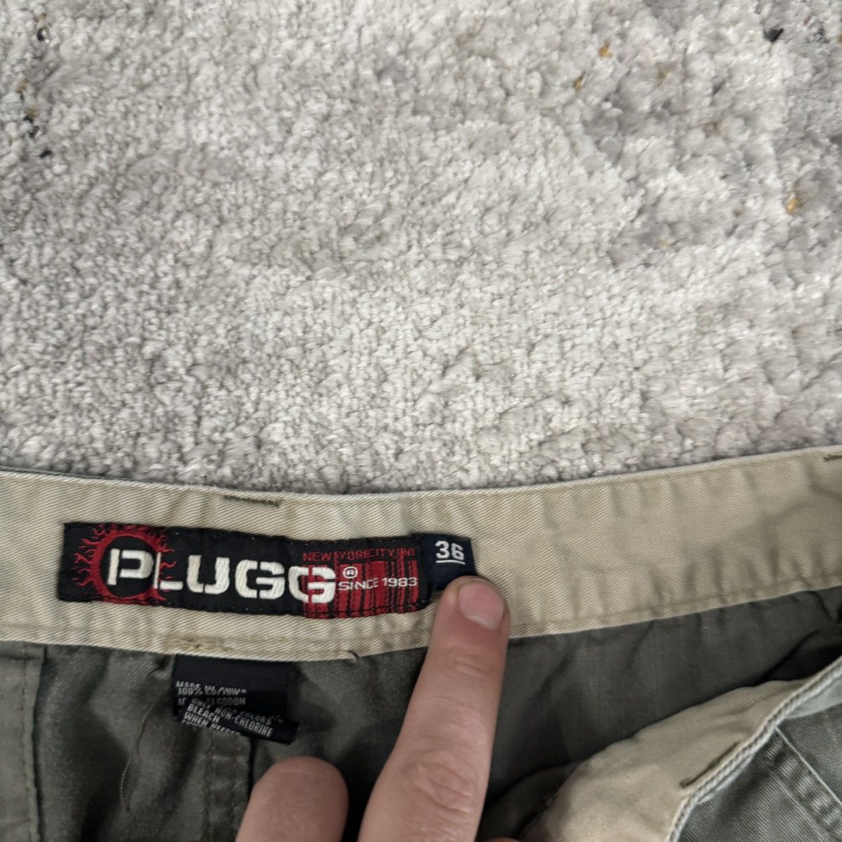 JNCO × Vintage Crazy Vintage y2k plug baggy wide leg cargo olive green Size US 36 / EU 52 - 4 Thumbnail