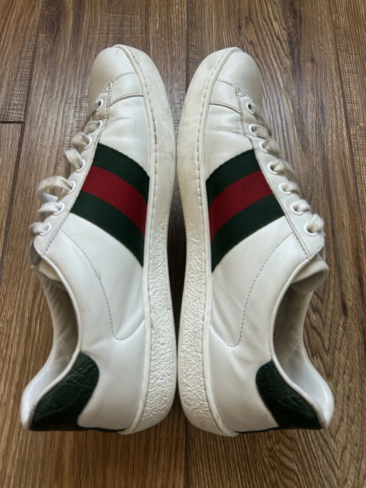 Gucci Gucci Ace Sneakers 7 White Leather Low 386750 Size US 7 / EU 40 - 5 Thumbnail