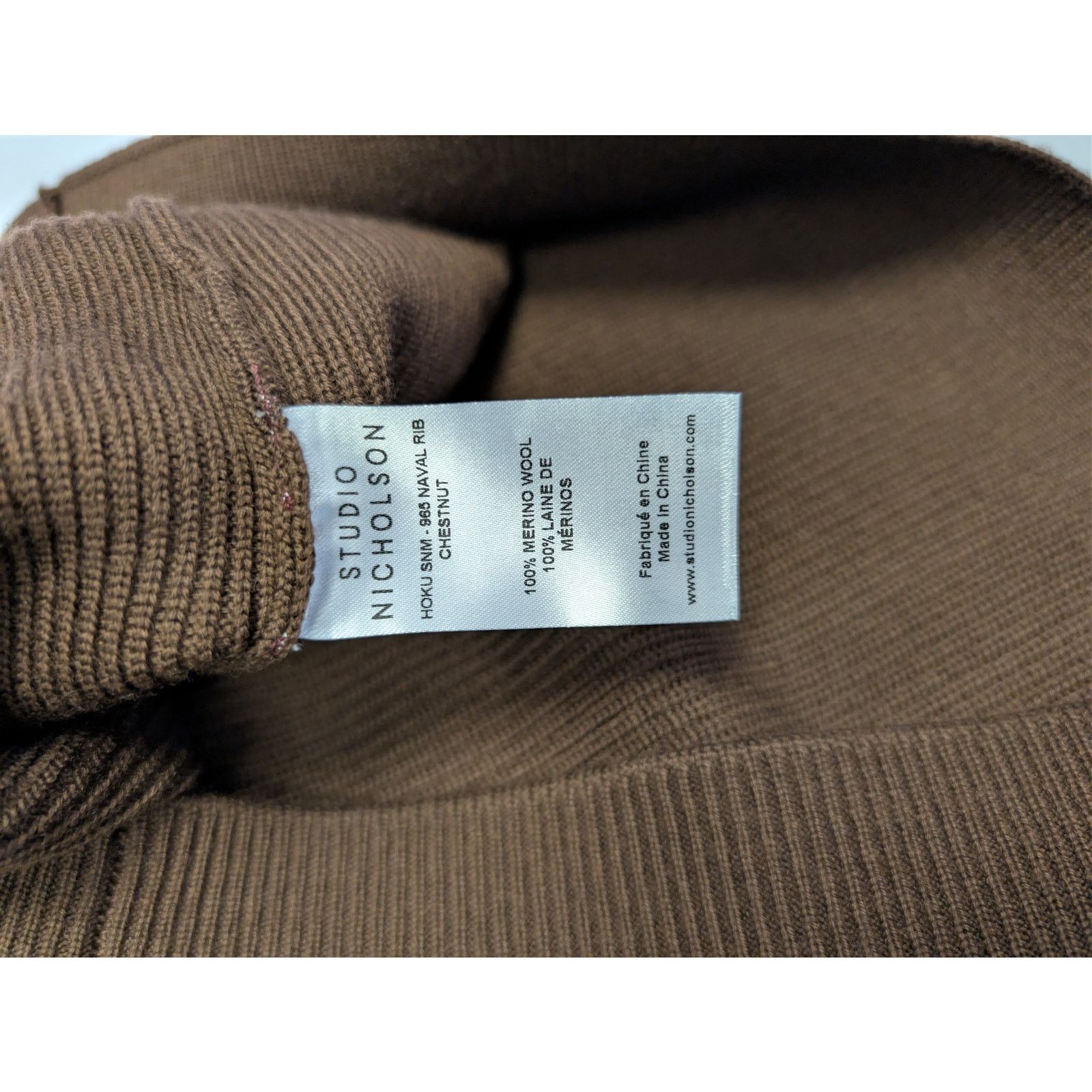 Studio Nicholson o1rshd1 Chesnut Knitwear 12GG Rib Zipped Vest Gilet in Brown Size US M / EU 48-50 / 2 - 18 Thumbnail