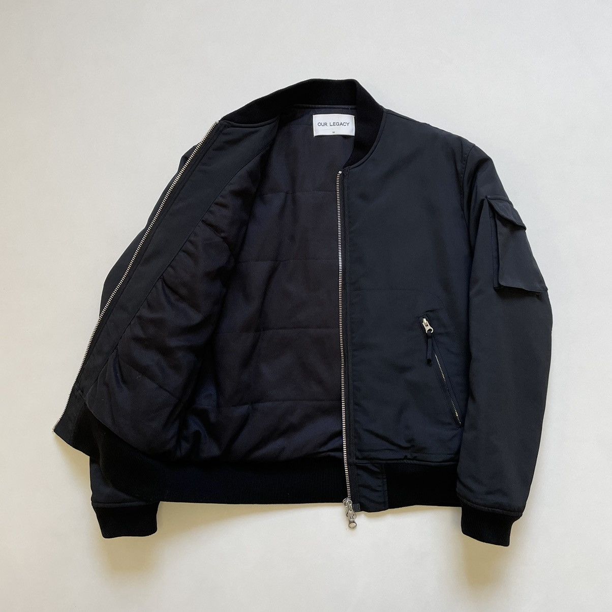 Our Legacy A/W 14 ‘Black Shimmer’ Nylon Bomber Jacket Size US M / EU 48-50 / 2 - 10 Thumbnail
