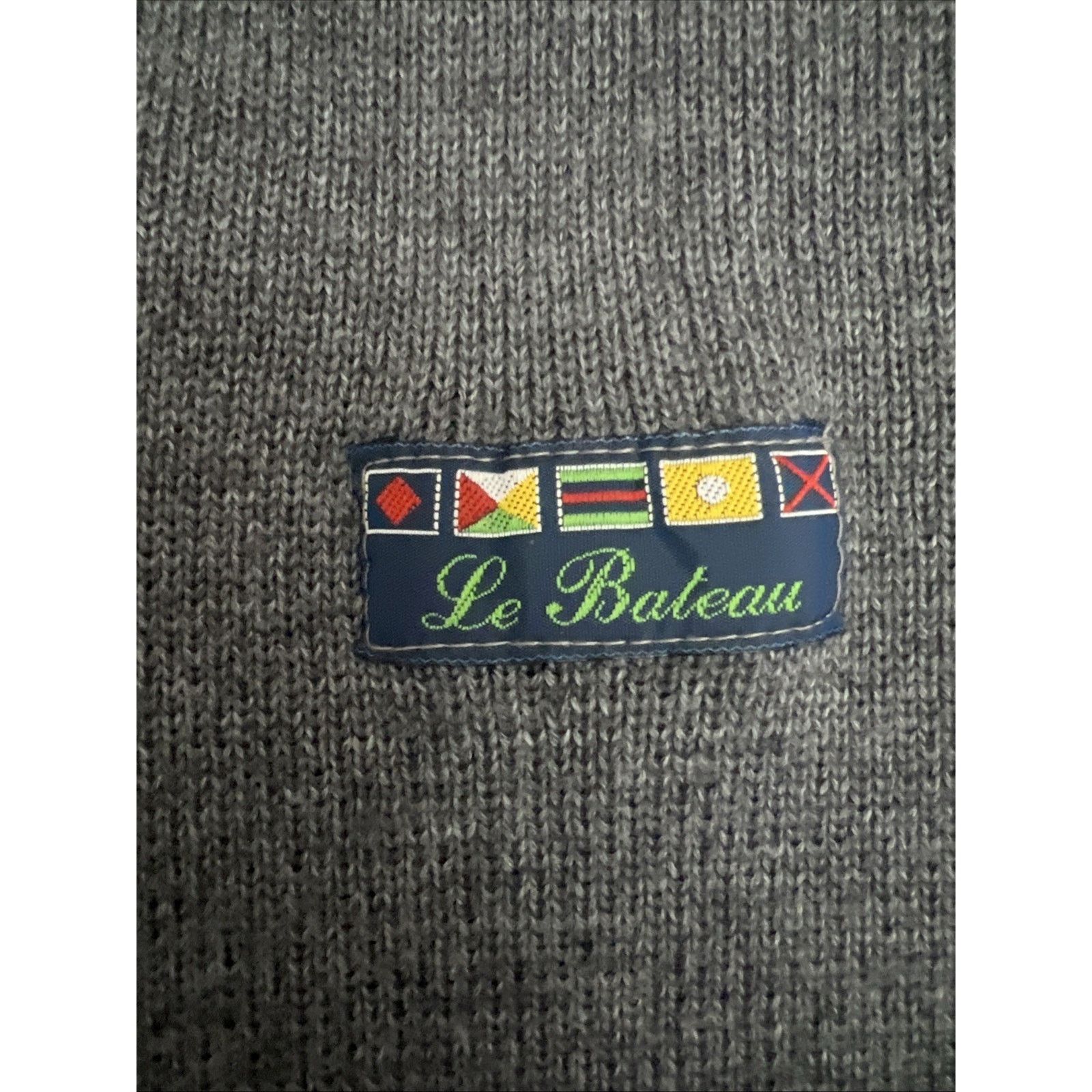 & Other Stories Men’s French Yacht full zip Sweater W/Nautical Flags Sz XL Size US XL / EU 56 / 4 - 6 Thumbnail