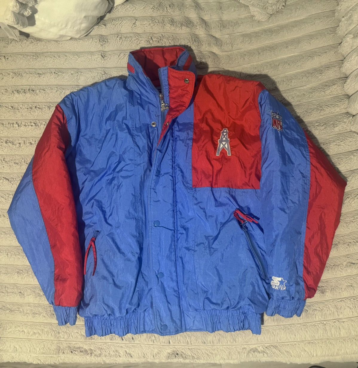 NFL houston oilers 90s vintage rare texas puffer jacket coat 80s Size US L / EU 52-54 / 3 - 2 Thumbnail