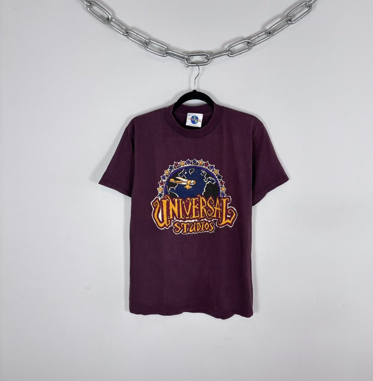 Universal Studios Vintage 1990s Universal Studios Big Logo T-Shirt Tee Size US M / EU 48-50 / 2 - 1 Thumbnail