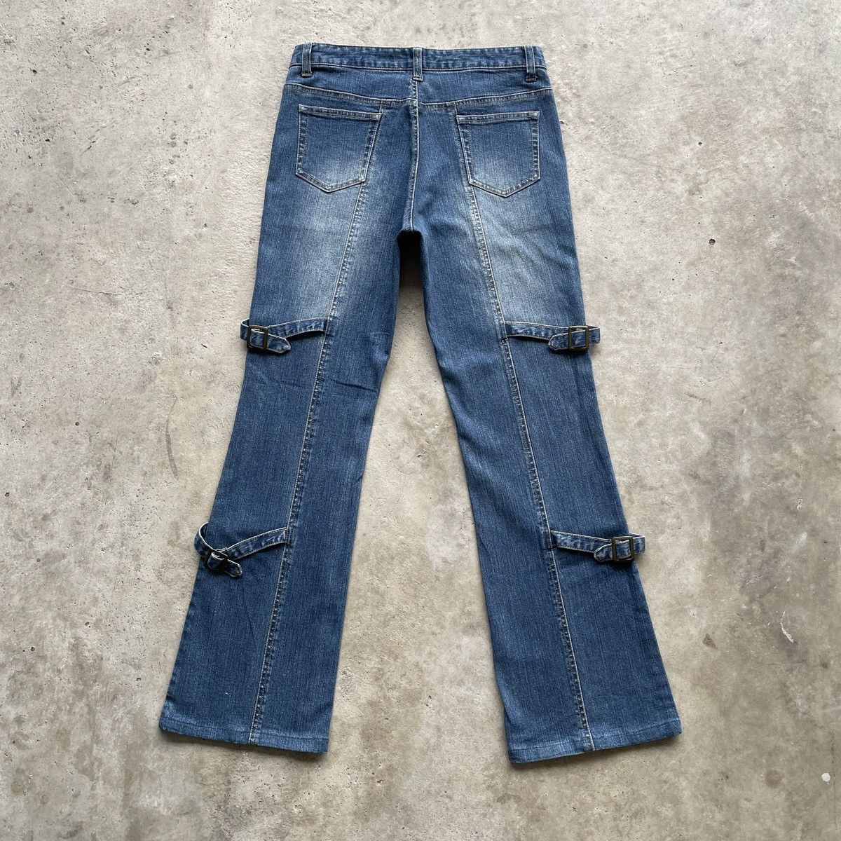 Japanese Brand × Jean × Vintage Vintage Japanese Women FLARE Faded BONDAGE Jeans Pants W28 Size US 28 / EU 44 - 2 Thumbnail