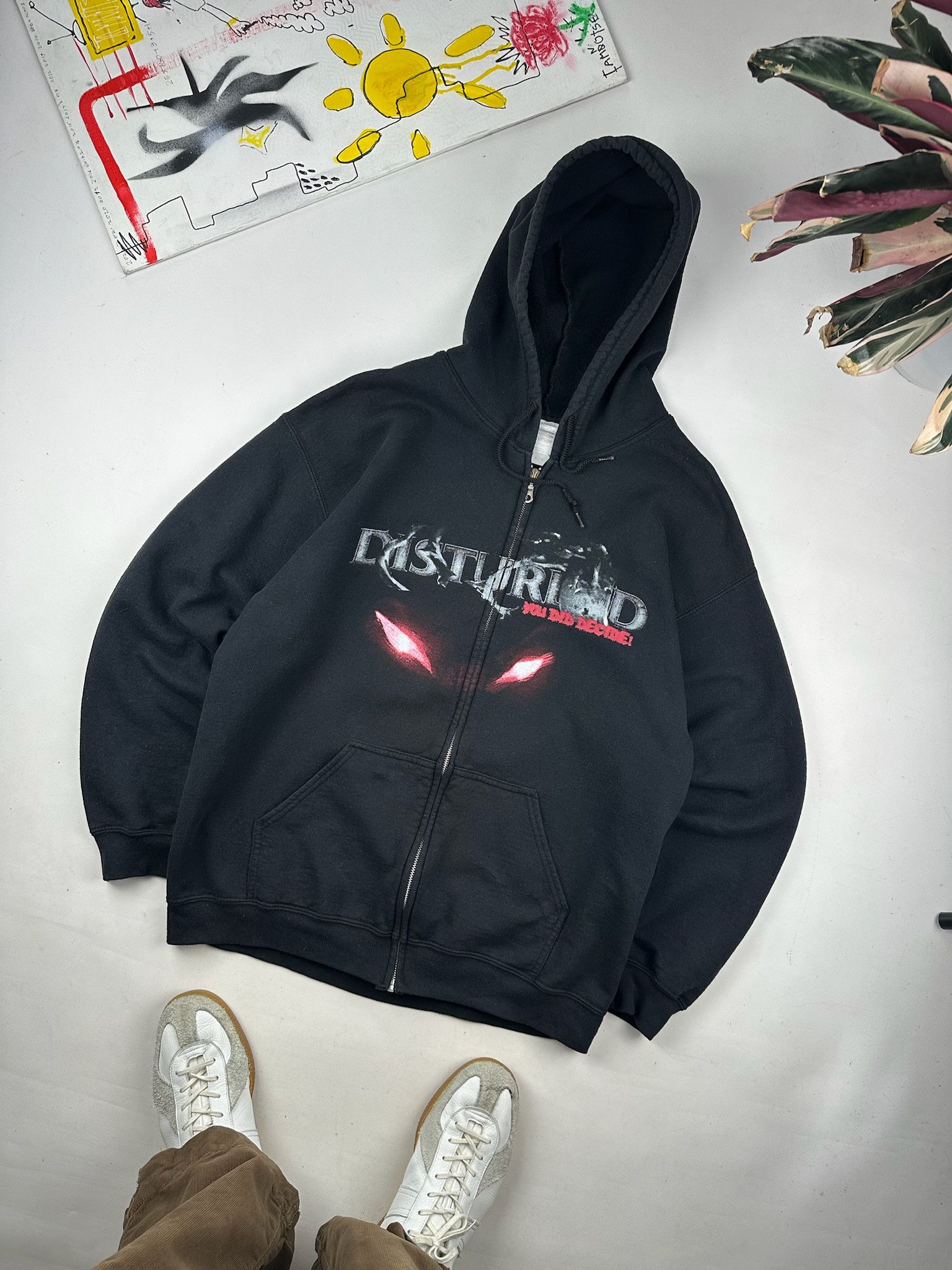 Band Tees Vintage Disturbed Black Hoodie (System of a Down) Size US L / EU 52-54 / 3 - 1 Thumbnail