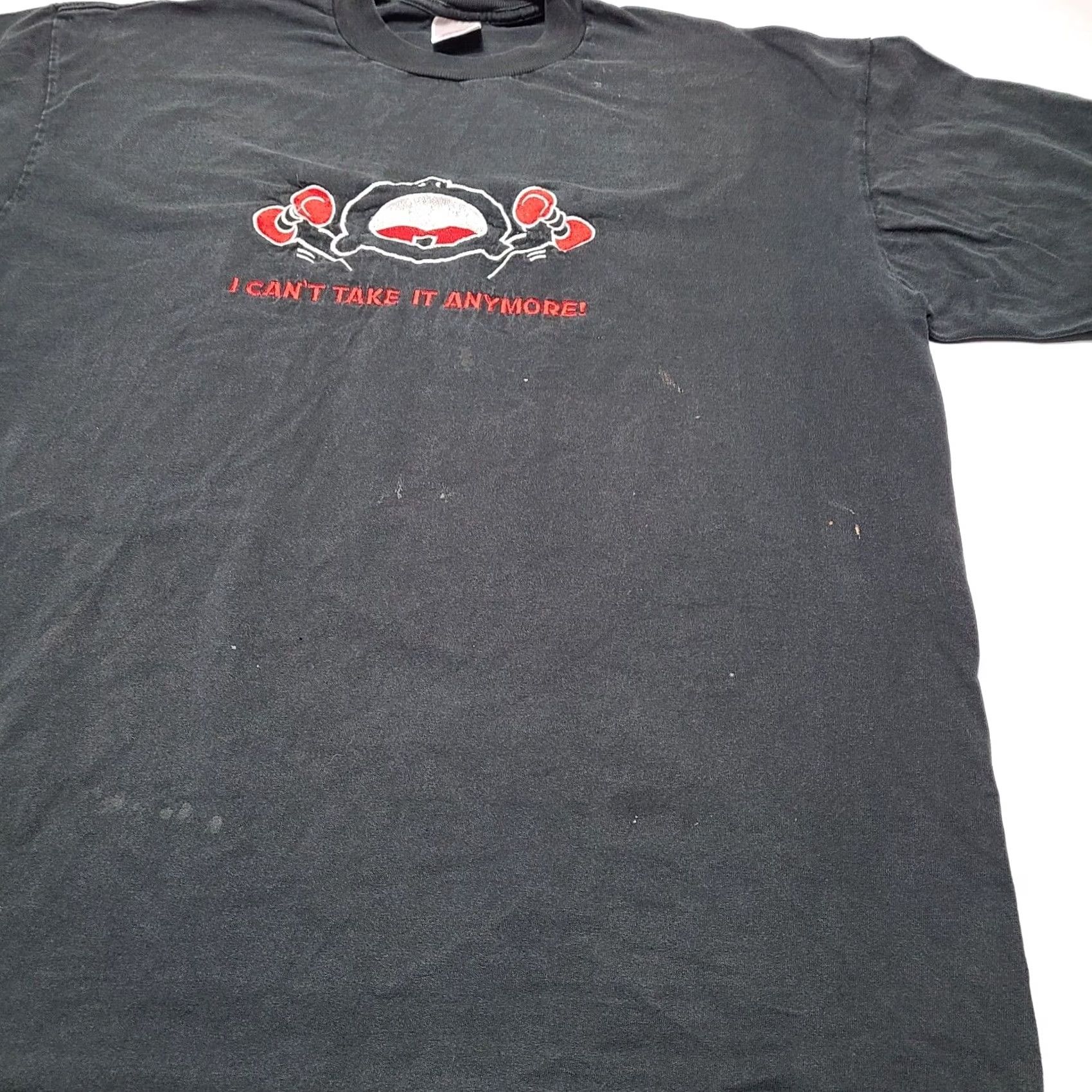 Jerzees VINTAGE Attitude Dude" I Can’t take it Anymore" Joke/Gag T-shirt Jerzees XL Shirt Mens XL Black Graphic Print 1990s Size US XL / EU 56 / 4 - 4 Thumbnail