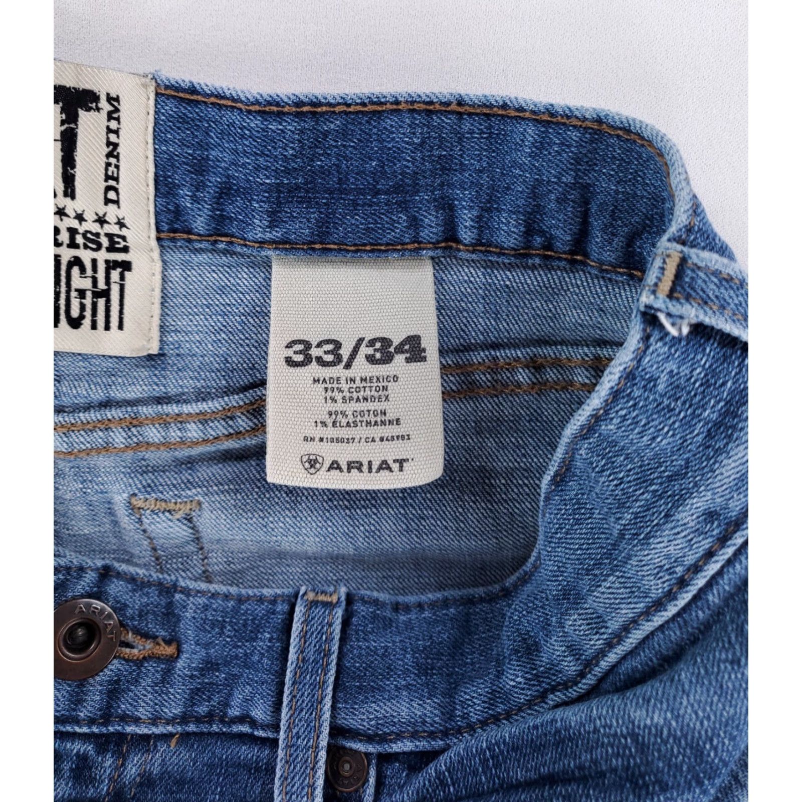 Ariat Ariat M4 Low Rise Straight Jeans Blue Mens 34 Inseam 32.5 Regular Size 34 Boys? Size US 34 / EU 50 - 3 Thumbnail