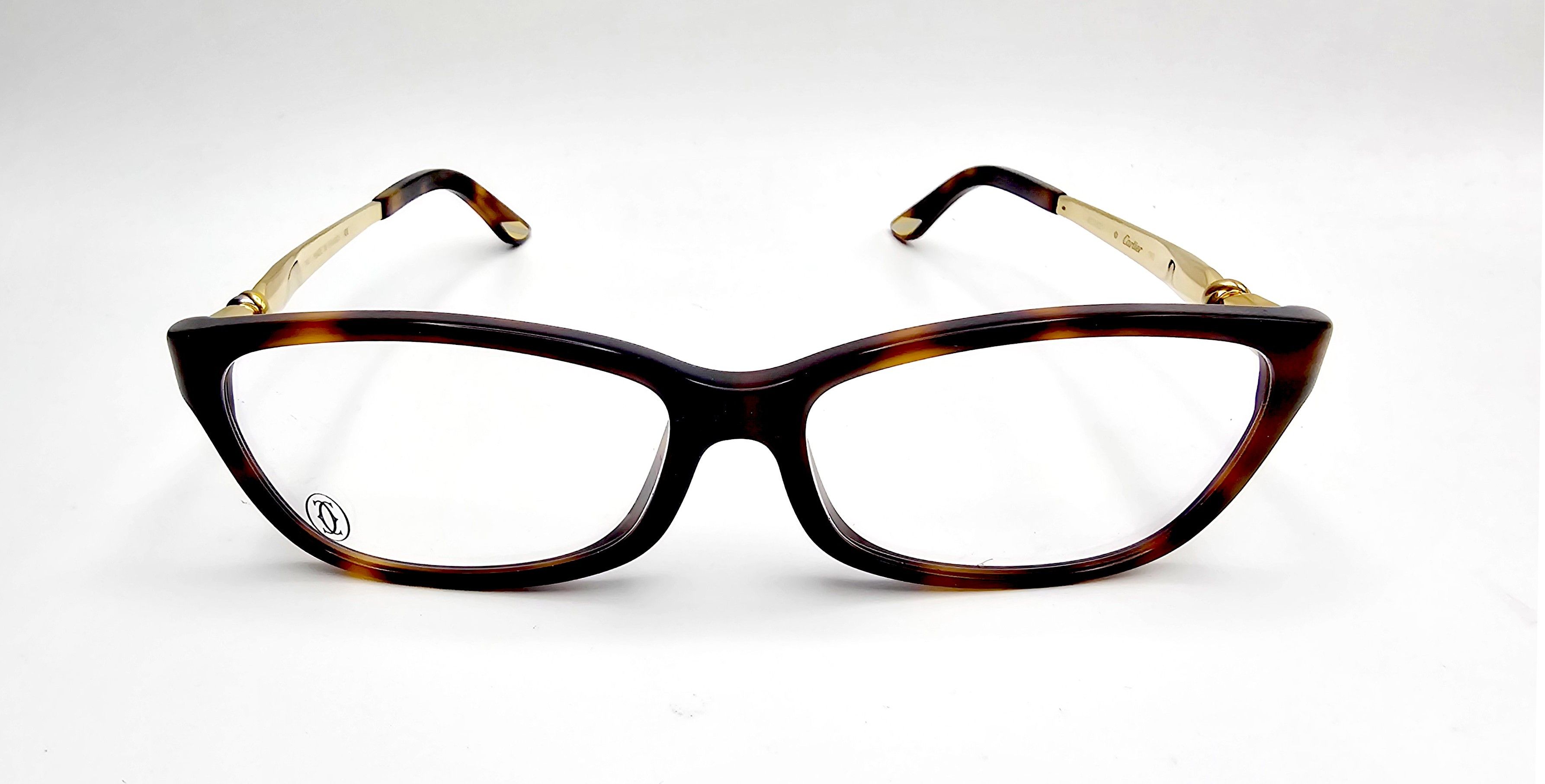 Cartier NEW Cartier Tortoise/Gold Eyeglasses EYE00129 Size ONE SIZE - 2 Thumbnail