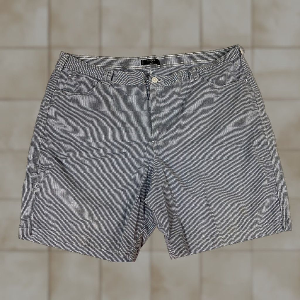 Lee Riders By Lee Womens Shorts 26 Striped Blue Chino Size 30" / US 8 / IT 44 - 1 Thumbnail