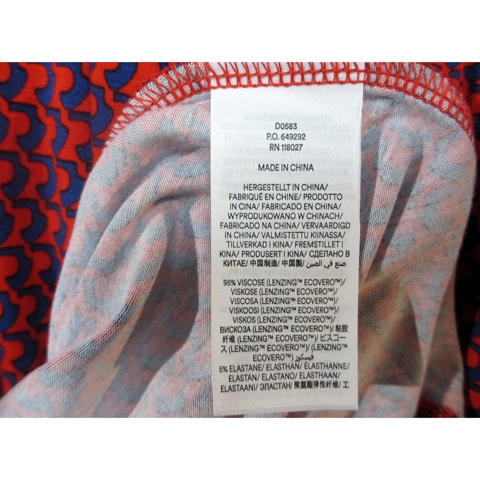 Boden Boden Dress Womens 14R Red Blue Arc Geometric Midi Thea Sleeveless Cocktail Party Dress Size XL / US 12-14 / IT 48-50 - 2 Thumbnail