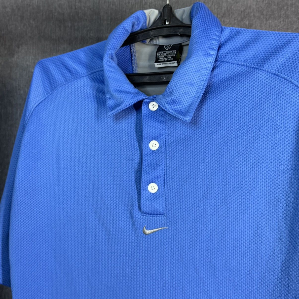 Nike Nike Golf vintage blue center swoosh jersey polo tee shirt Size US L / EU 52-54 / 3 - 9 Thumbnail