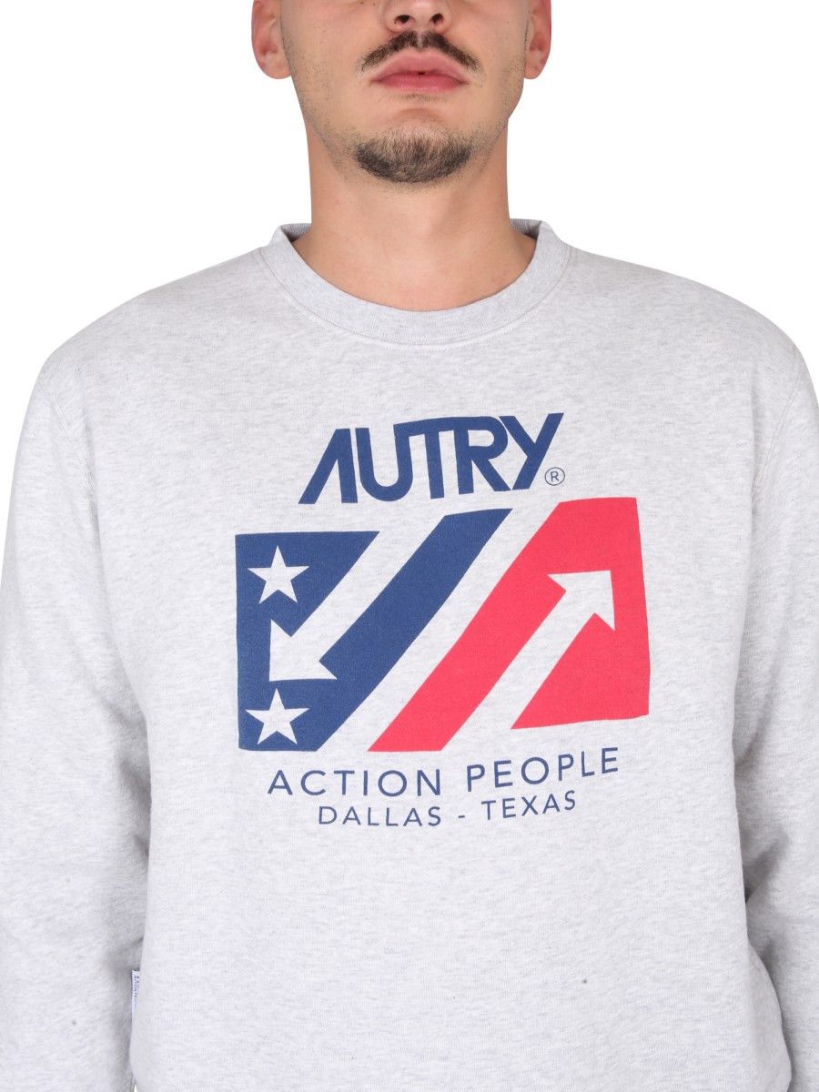 AUTRY o1y0526 Logo Sweatshirt in Light Gray Size US M / EU 48-50 / 2 - 2 Thumbnail