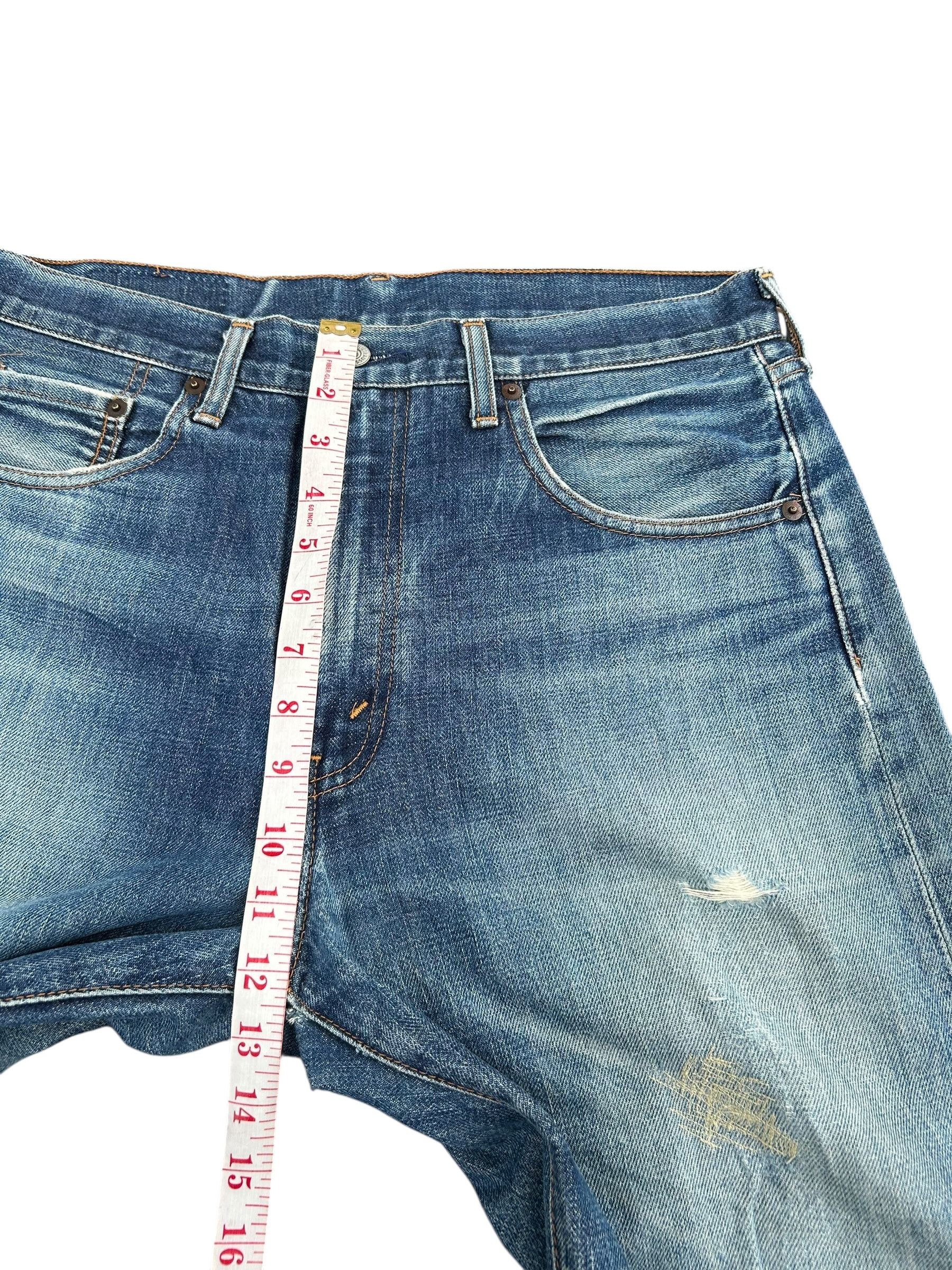 Japanese Brand × Kapital × Vintage THRASHED Vintage Levi's big E Reconstructed Repair Denim Size US 33 - 21 Thumbnail