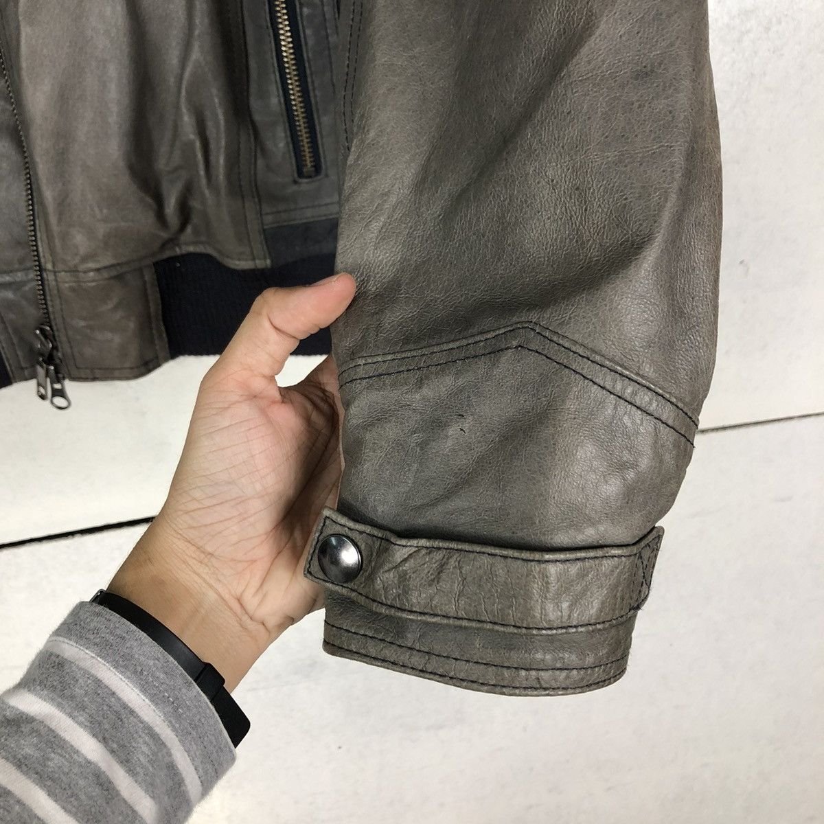 Japanese Brand 🔥VINTAGE CROPPED BIKER LEATHER JACKET PIGSKINS LIDAH JAPAN Size US S / EU 44-46 / 1 - 17 Thumbnail