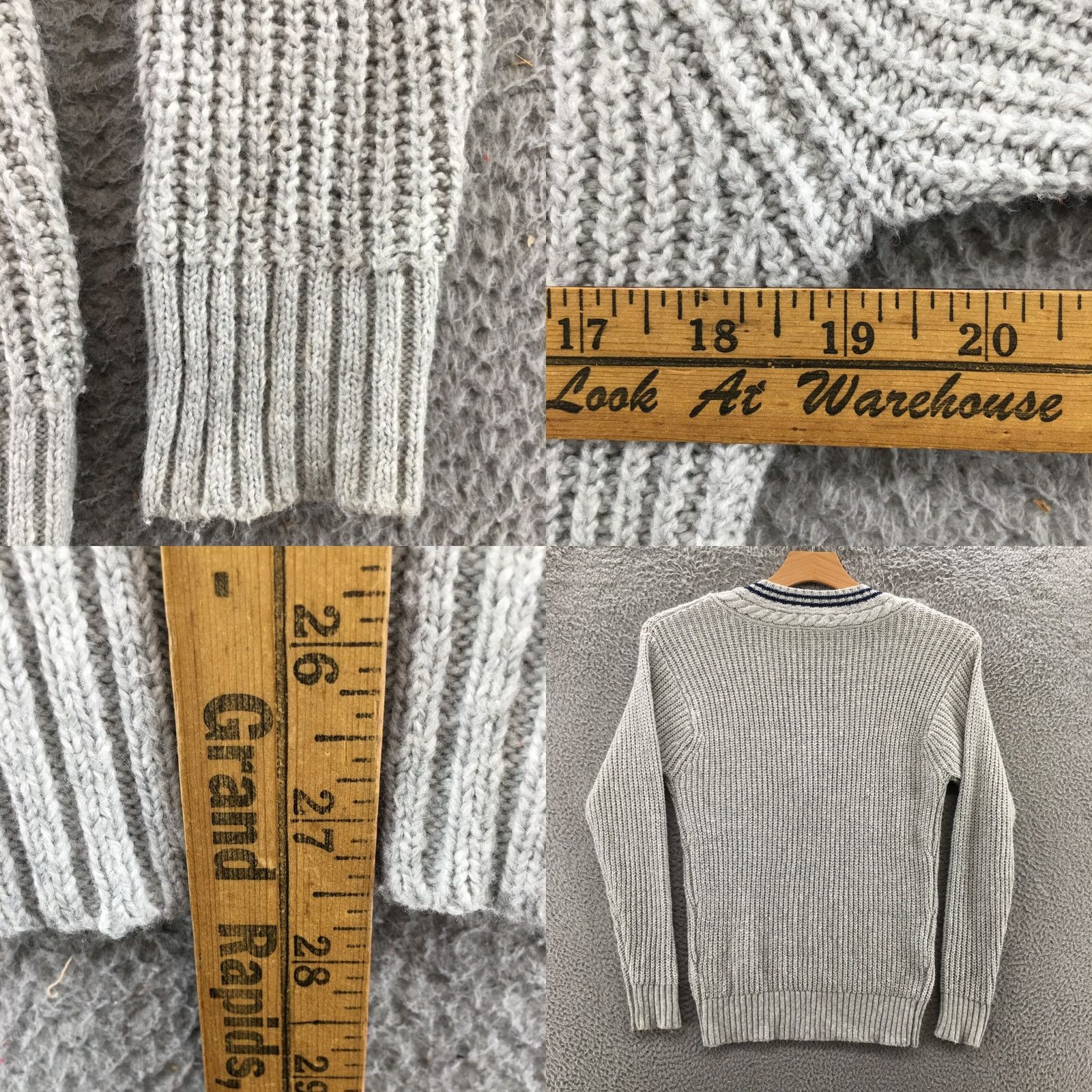 American Eagle Outfitters American Eagle Outfitters Pullover Sweater Womens XS Gray Cotton Blend Long Sleeve Knitted V-Neck Casual cardigans? Size XS / US 0-2 / IT 36-38 - 8 Thumbnail