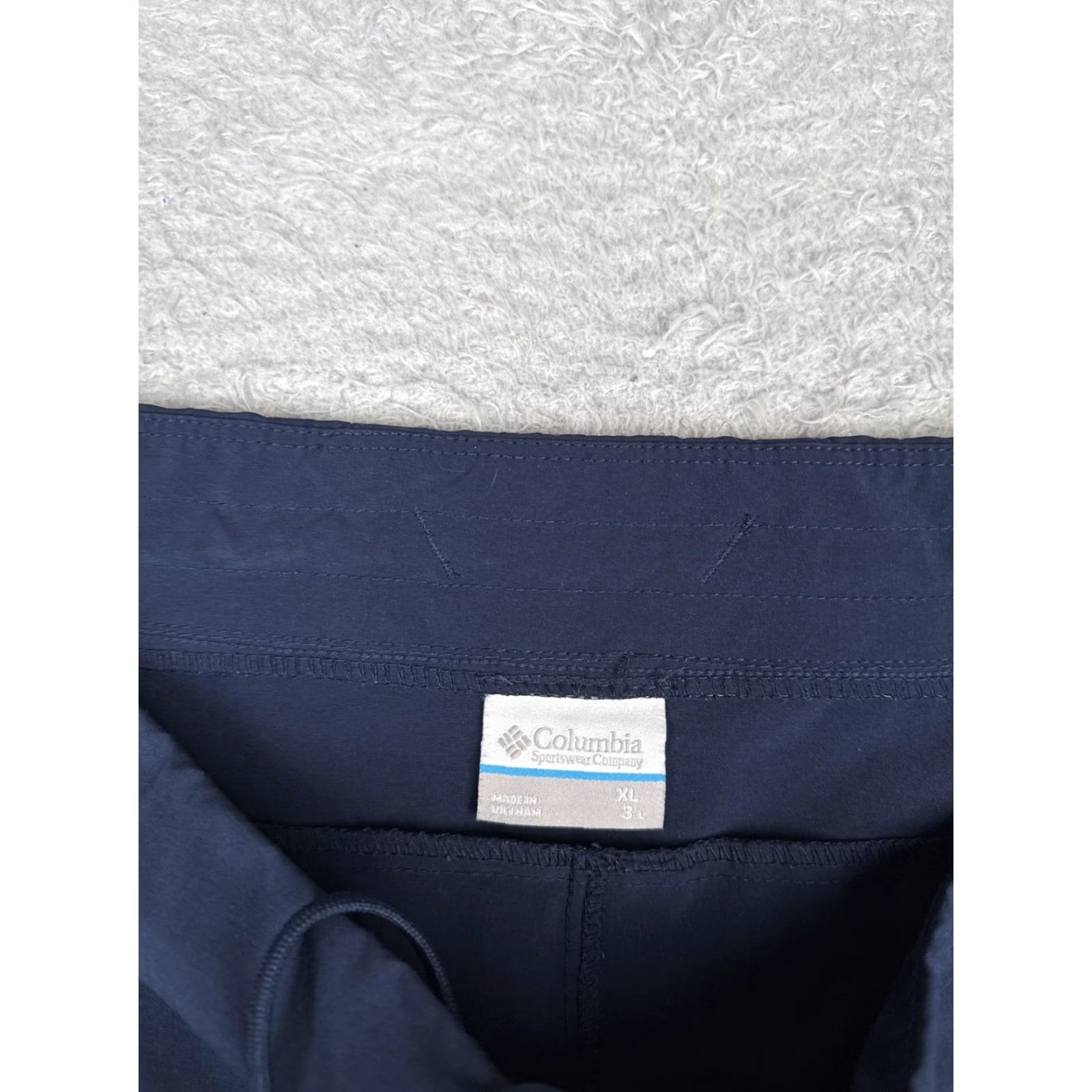 Vintage Columbia PFG Swim Shorts Womens XL Blue Trunks Zip Pockets Quick Dry Stretch 3" Size 40" / US 18 - 6 Thumbnail